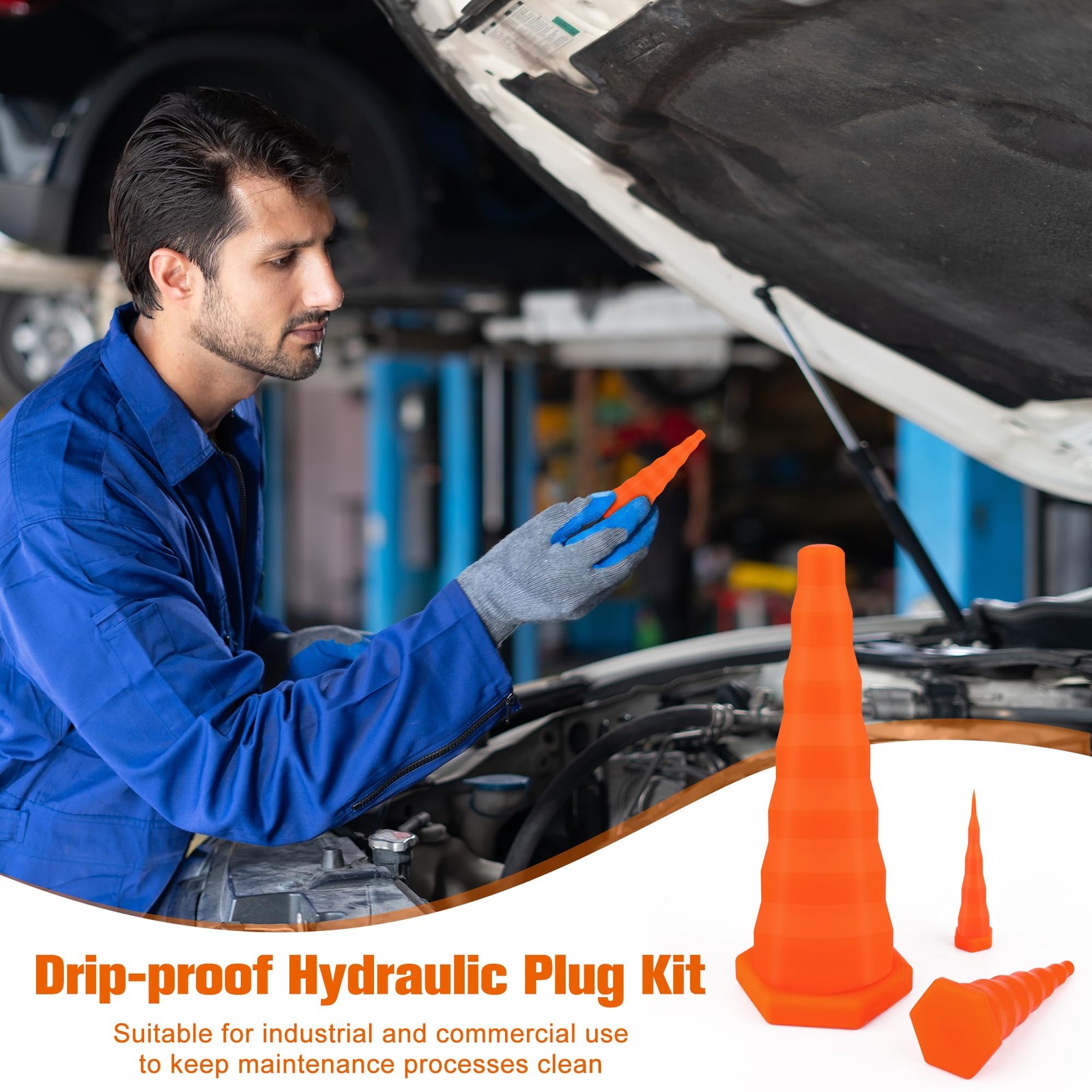 35PCS Hydraulic Oil Service Plugs, Drip-Proof Rubber Hydraulic Hose Plug Kit …