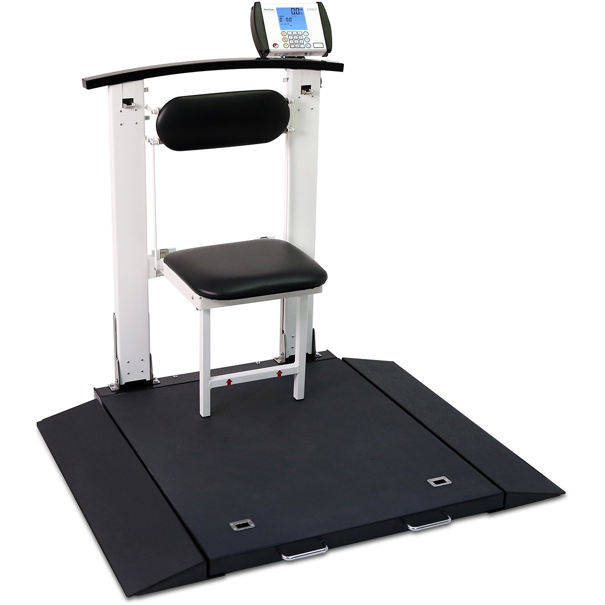 Detecto 6570 Portable Wheelchair Scale w/ Seat 1000 lb x 0.2 lb BMI AC Adapter