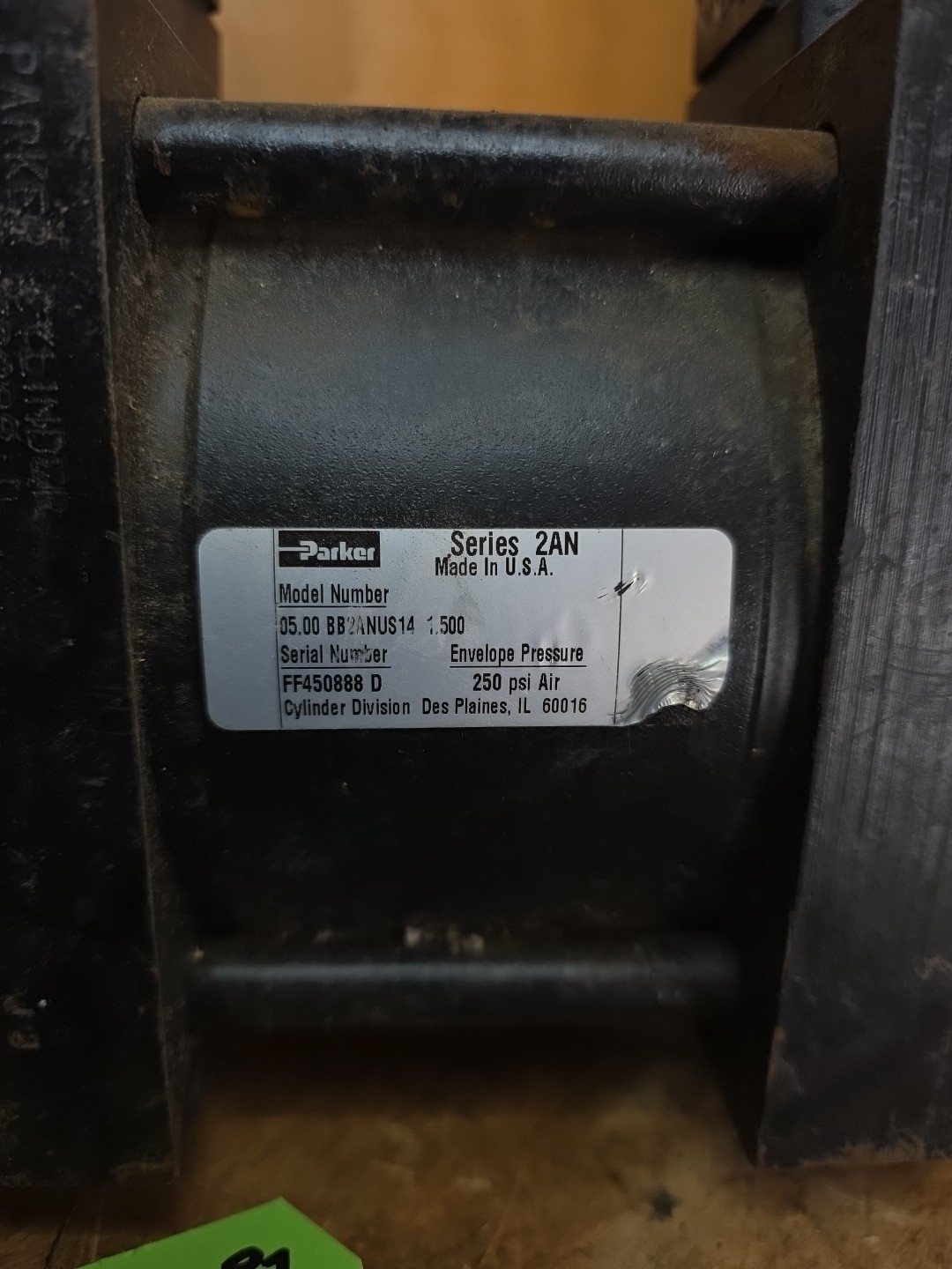 Parker 2AN 05.00 BB2ANUS14 PNEUMATIC CYLINDER
