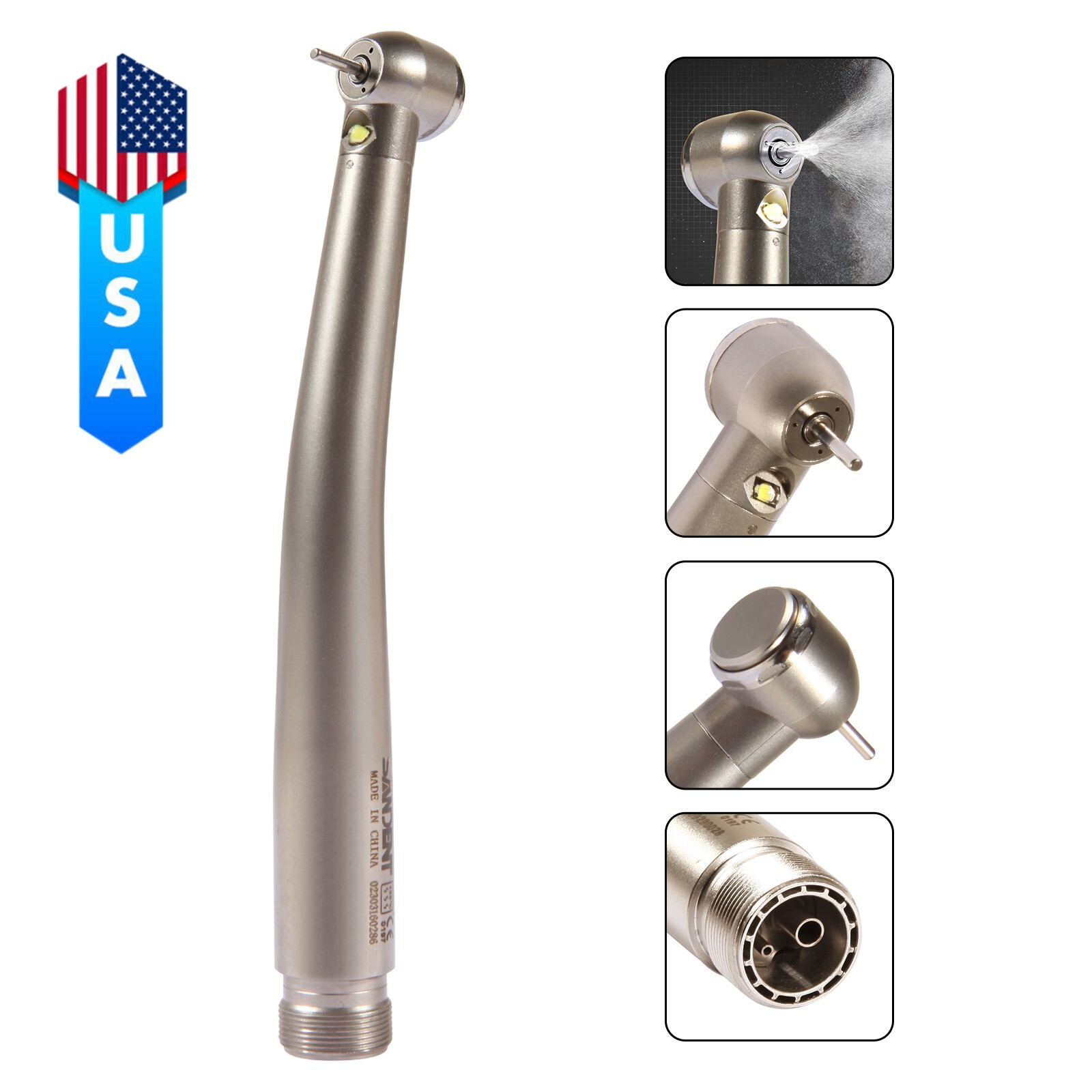 NSK Estilo Dental Fibra Óptica LED E-generador pieza de mano Turbina 2AGUJEROS