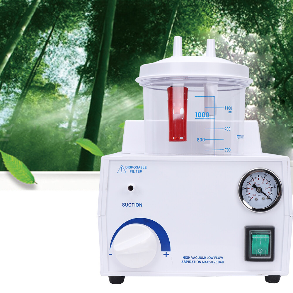 1000mL 90VA Emergency Quiet Vacuum Phlegm Medical Aspirator Suction Unit Machine