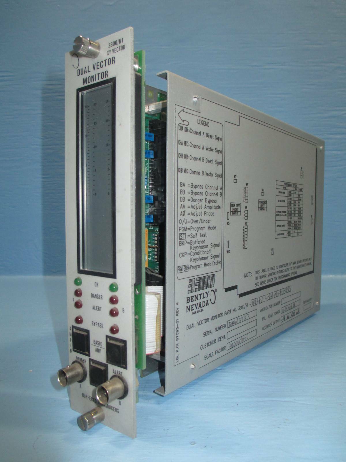 Bently Nevada 3300/61 Dual Vector Monitor 3300/61-04-01-03-00-00-00 PLC 15 mils