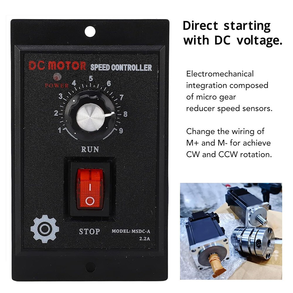 500W DC Motor Speed Controller AC 110V to DC 90V Forward Reversible Regulator US