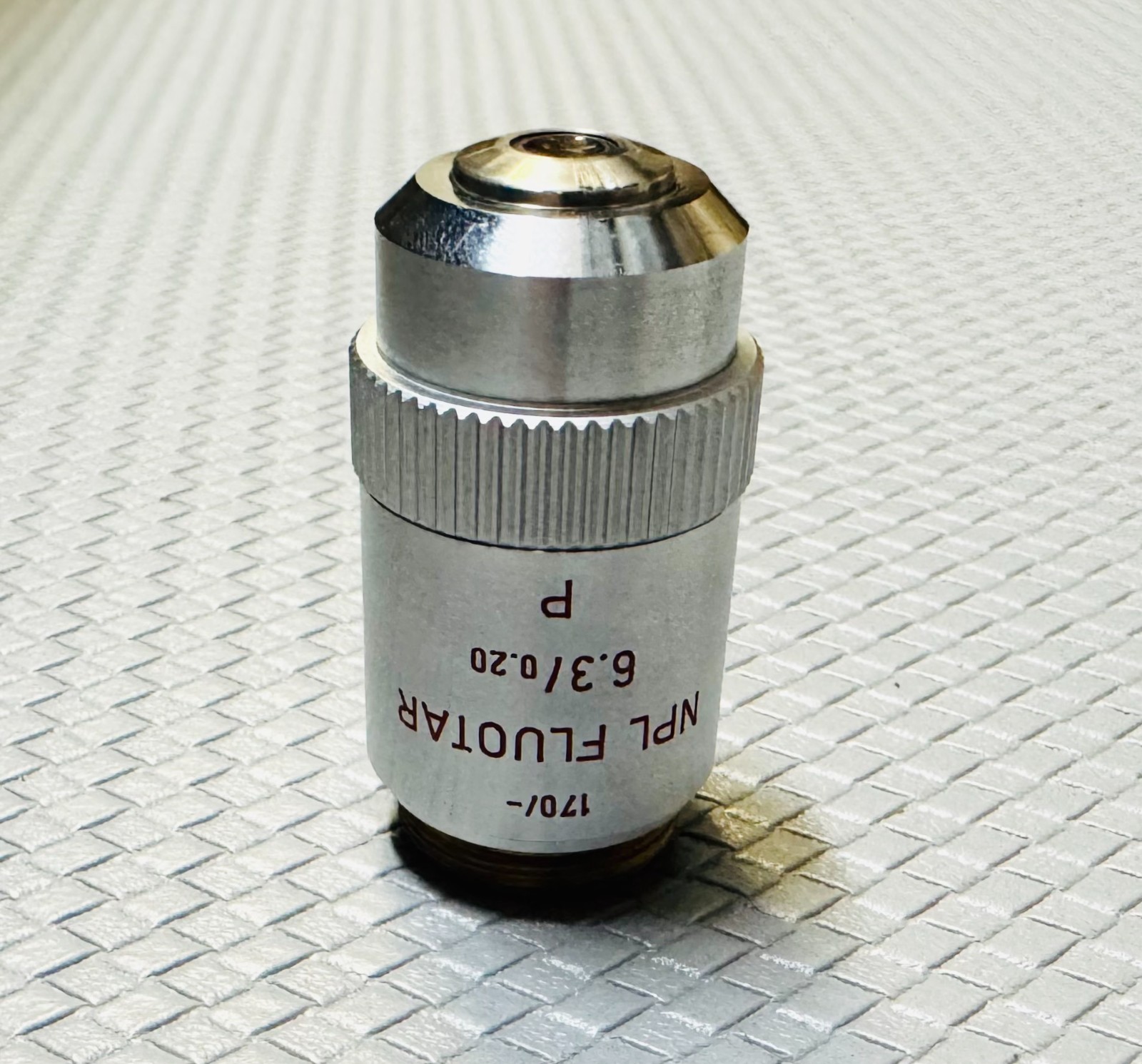 Leitz NPL Fluotar 6.3/X0.20 P Polarizing Microscope Objective POL Lens 170mm