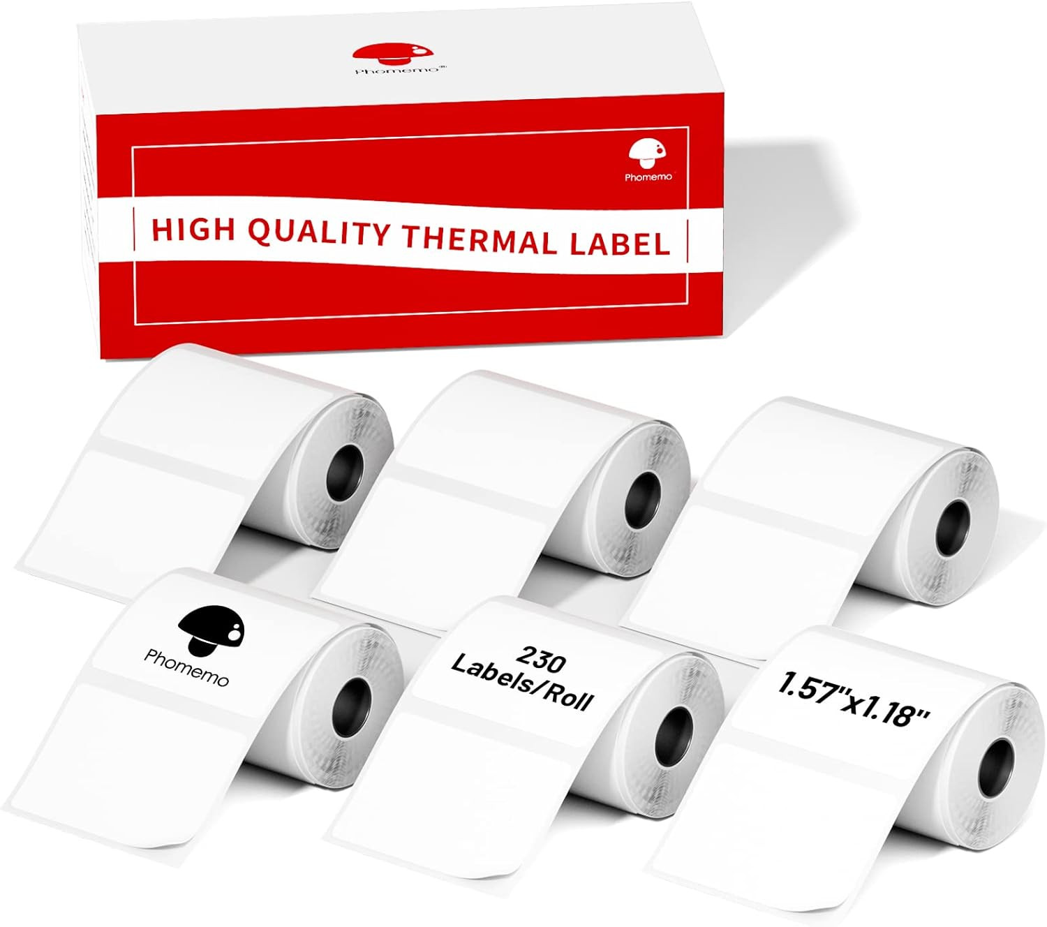 1.57″X1.18″(40X30Mm) Label, 6 Rolls M110/M100/M150/M250/M220 Thermal Paper – Mul