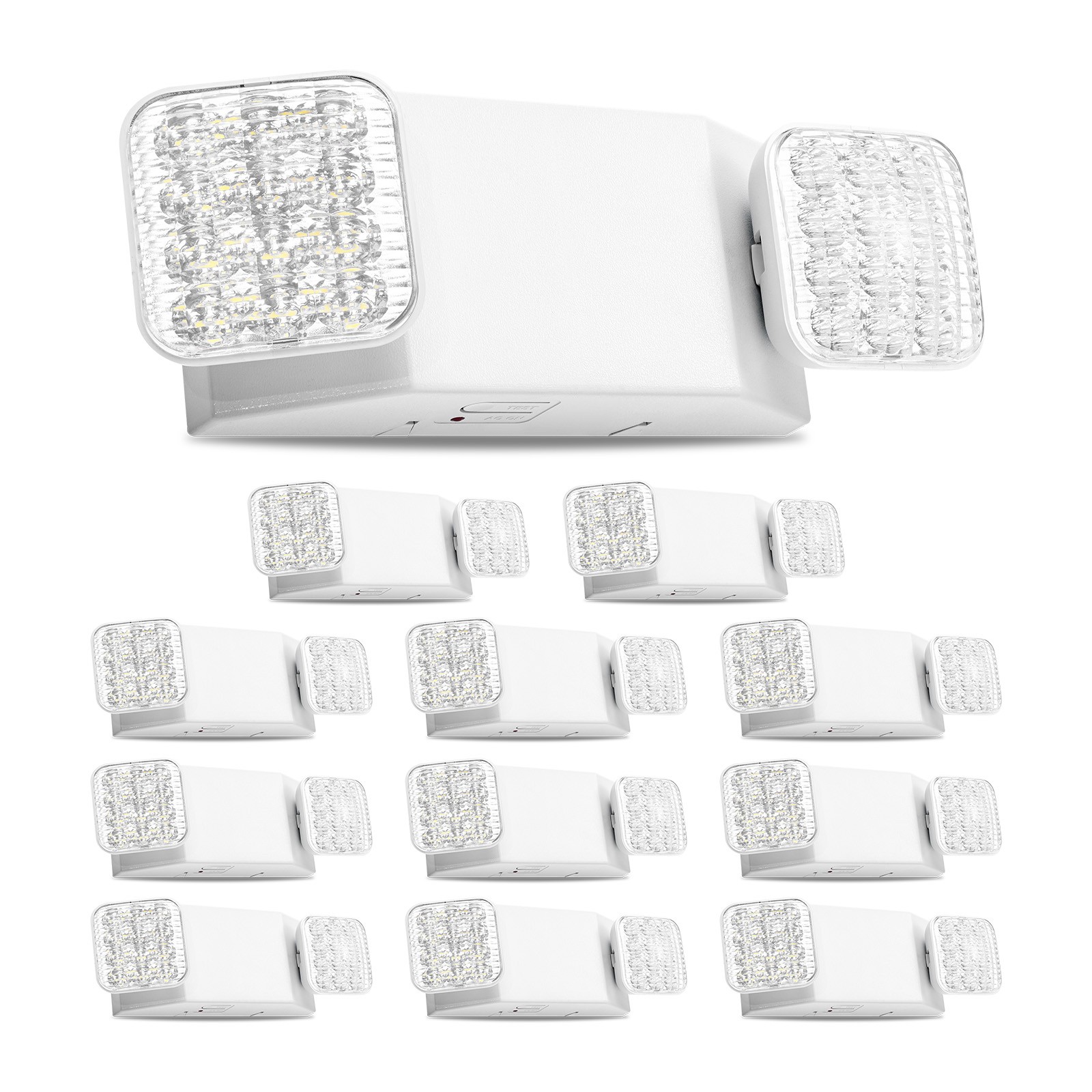 VEVOR 12Pack Emergency Lights for Business with Battery Backup LED Exit Lighting