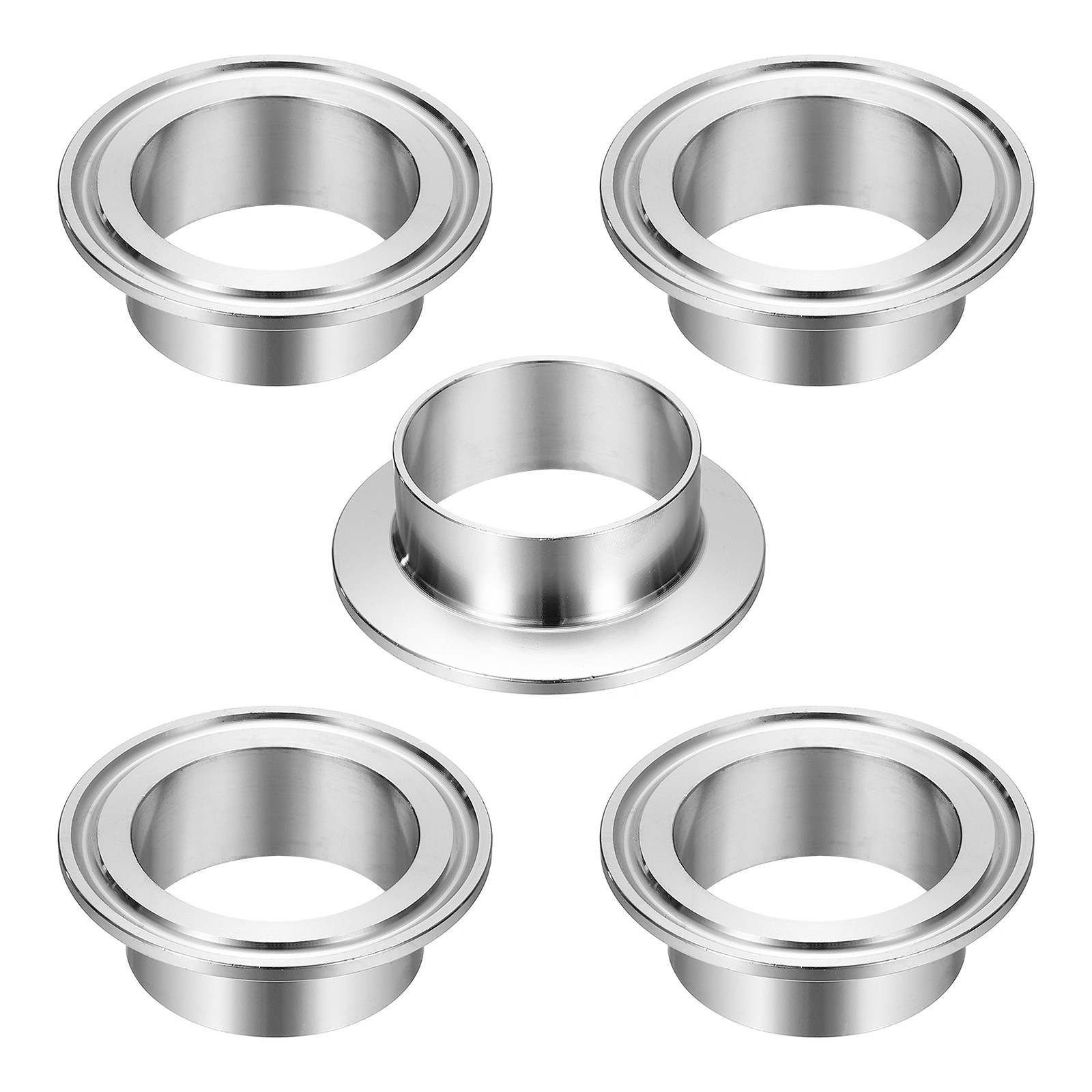 5pcs Sanitary Fitting 45mm(1.8″)-64mm(2.5″) Clamp Short Weld Ferrule Flange