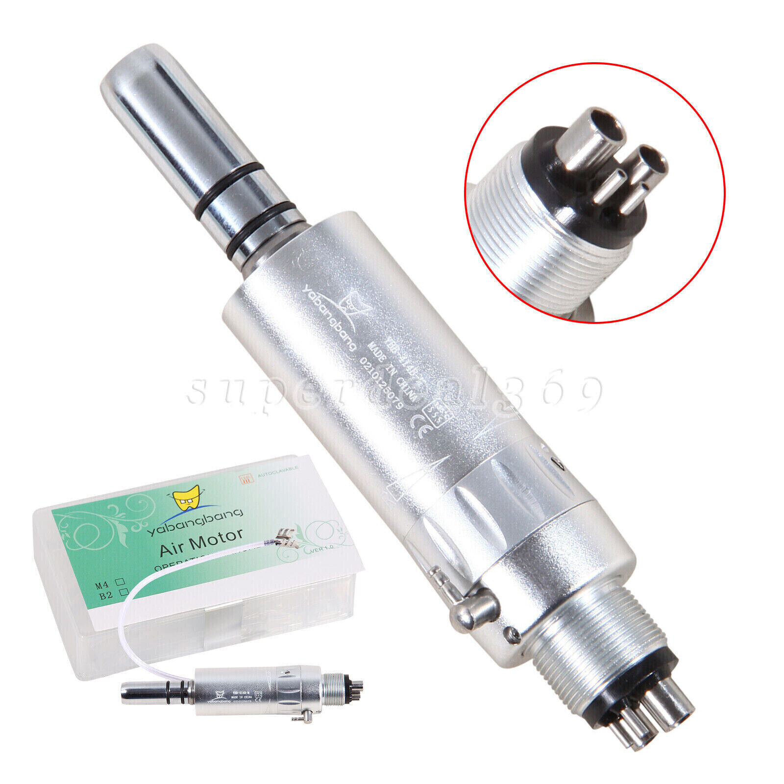 Dental Low Slow Speed Handpiece Contra Latch Straight Air Motor E-type 2/4Holes