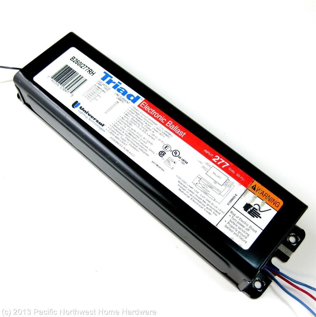 Universal Triad B2601277RH Electronic Ballast 277V Transformer for 1 or 2 Lamps