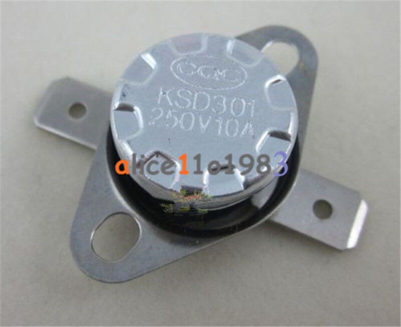 KSD301 125°C / 257°F Degree Celsius NO Temperature Switch Thermostat 10A 250V #h