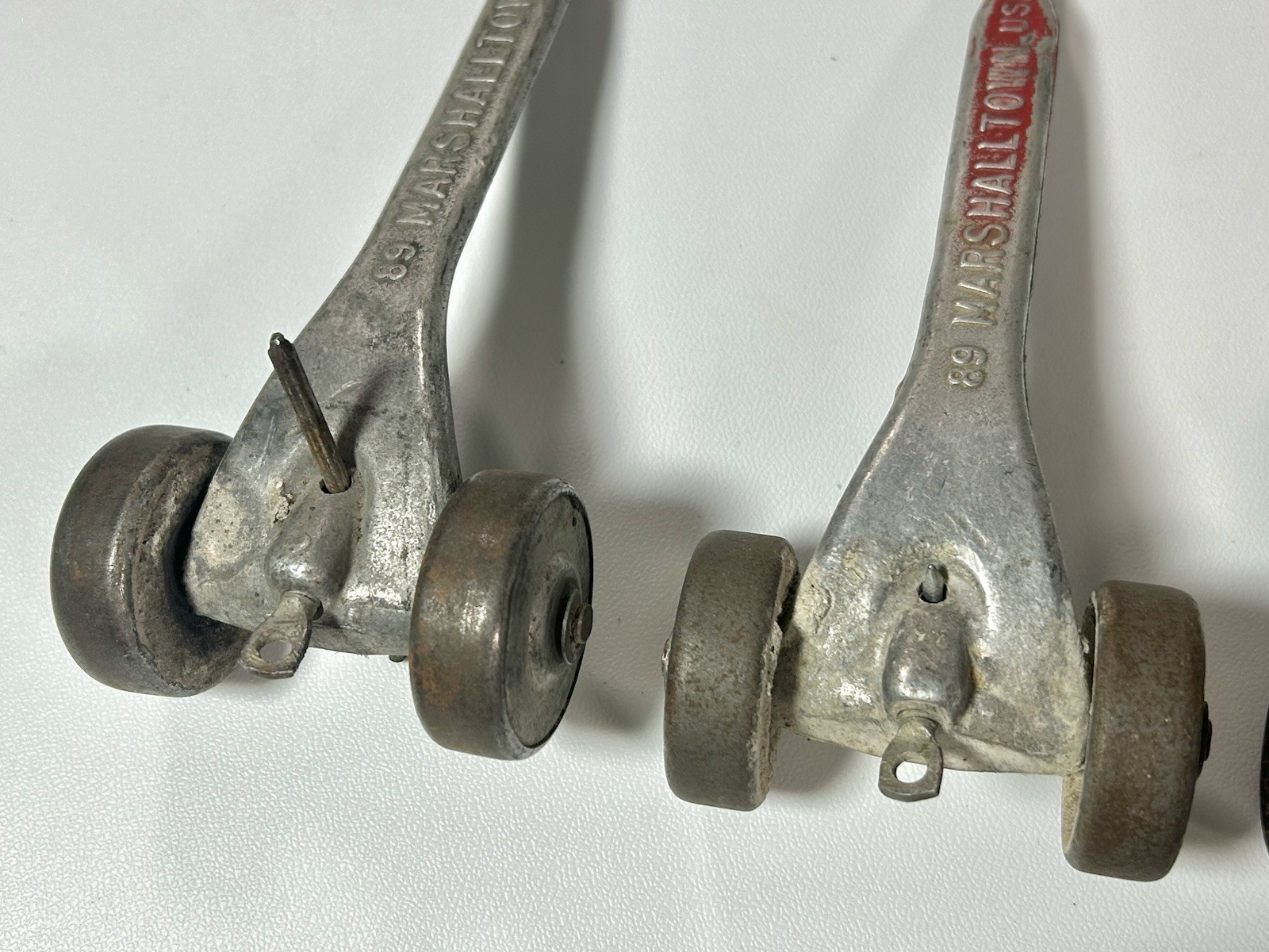 Vtg Lot 4 Marshalltown Skate Wheel Joint Raker Tool Bricklayer Masonry