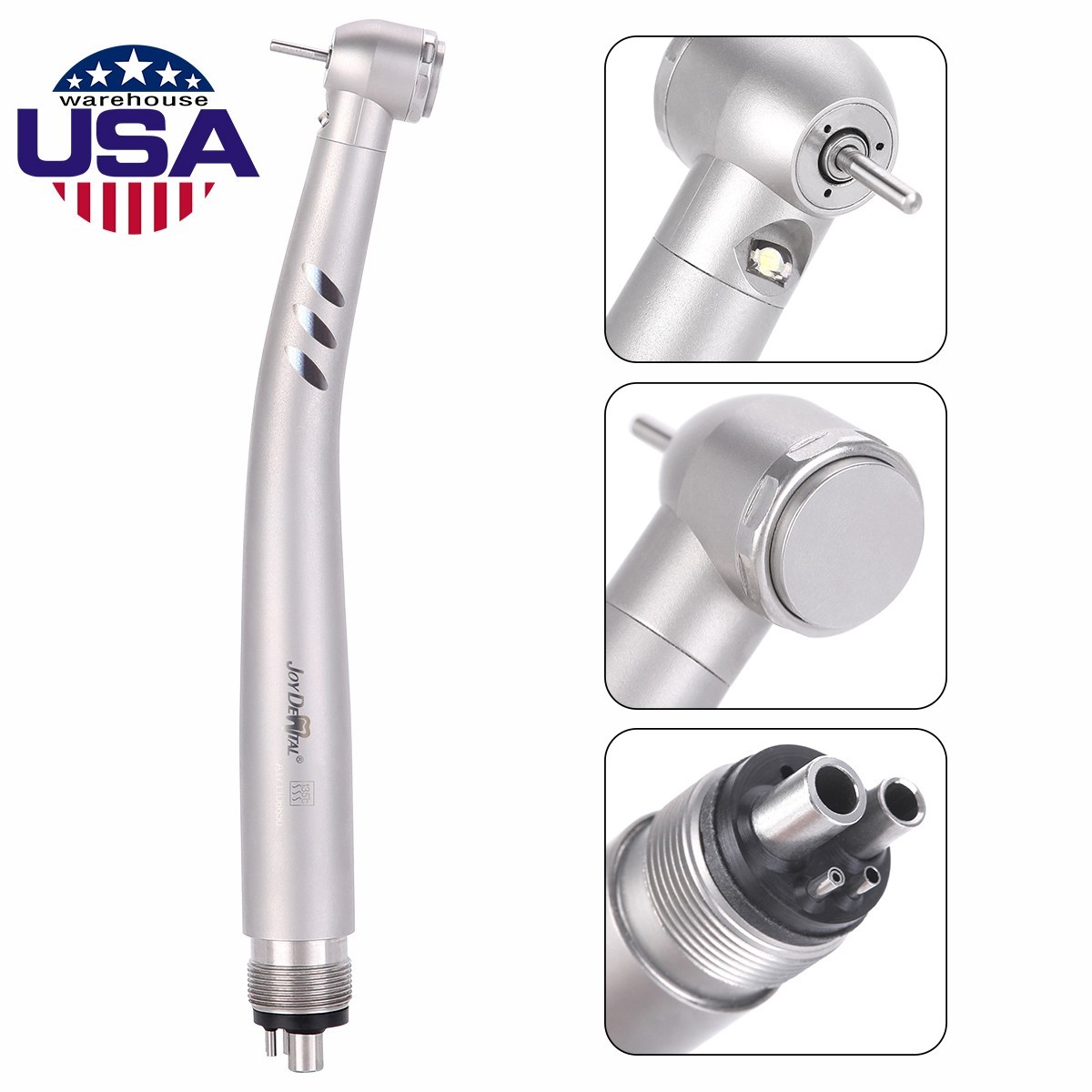 Dental LED E-generator Fiber Optic High Speed Handpiece Turbine 4 Holes