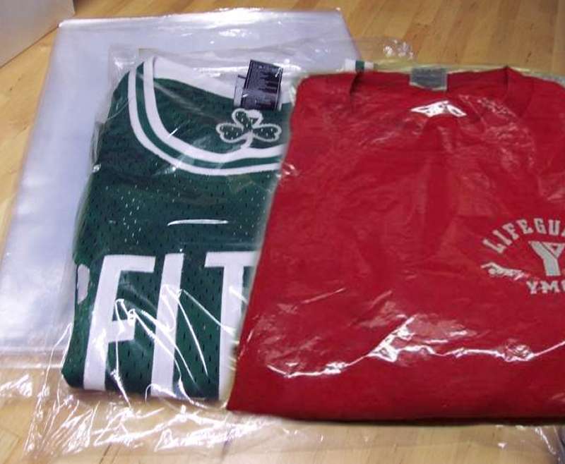 Poly Clear Plastic Bags T Shirt 12 x15 & 9×12 Back Flap Packaging 1 mil Qty 200