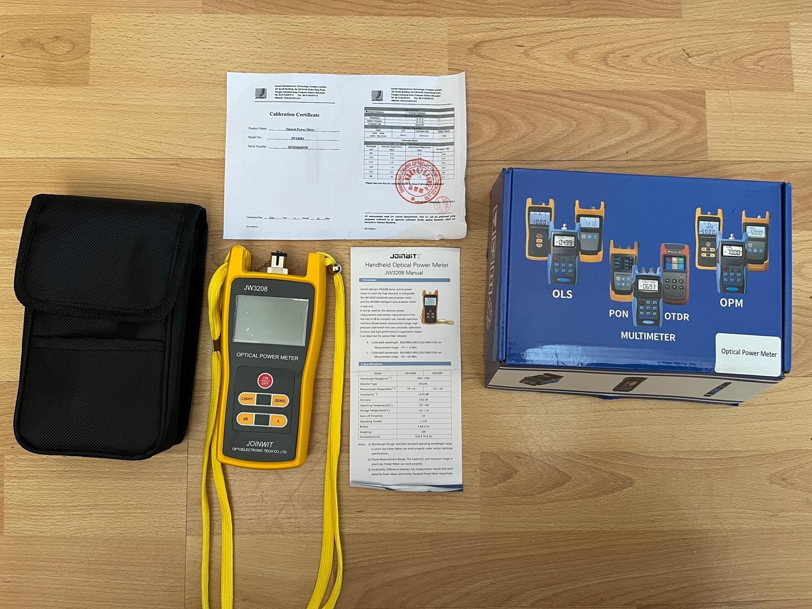 Portable Optical Power Meter JW3208 Laser Fiber Optic Tool Tester – New