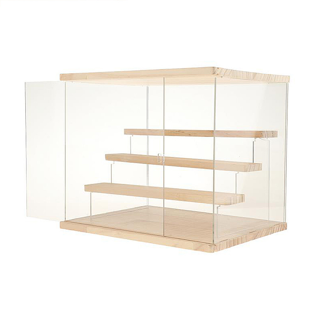 4-Tiers Large Acrylic Display Case Storage Wood Box Display Shelf 30.5 *24*26cm