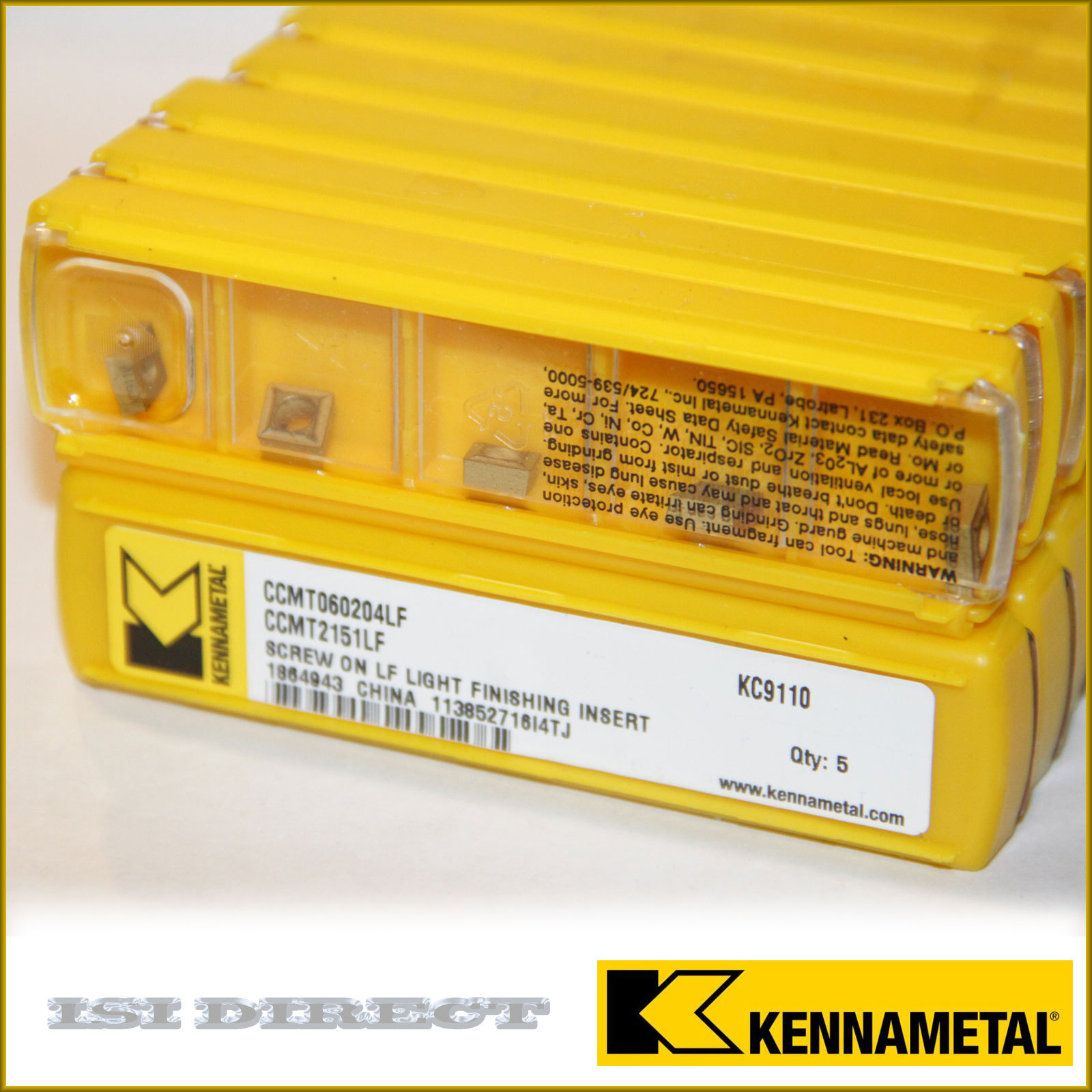 CCMT 21.51 LF KC9110 KENNAMETAL *** 10 INSERTS *** FACTORY PACK ***
