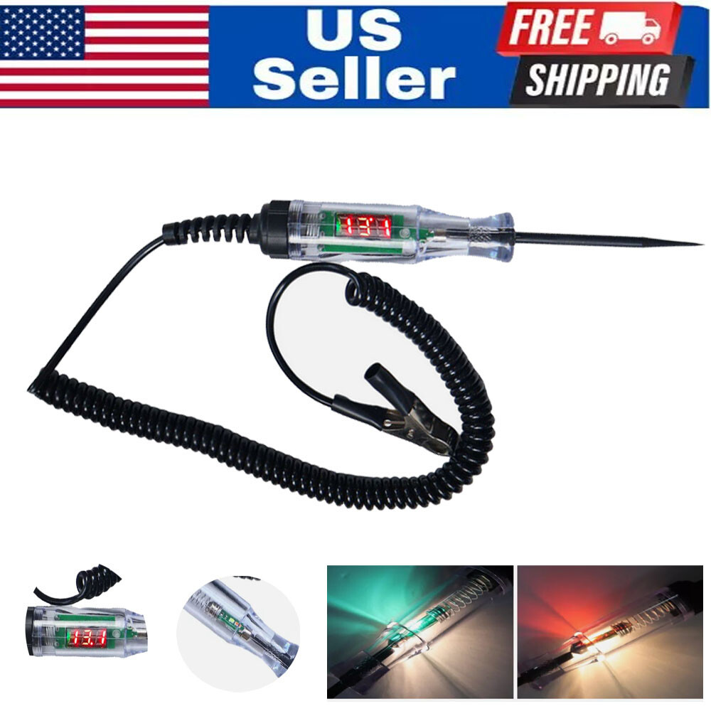 Digital Electric Circuit Tester Voltage Test Pen Probe Volt Test For Truck USA