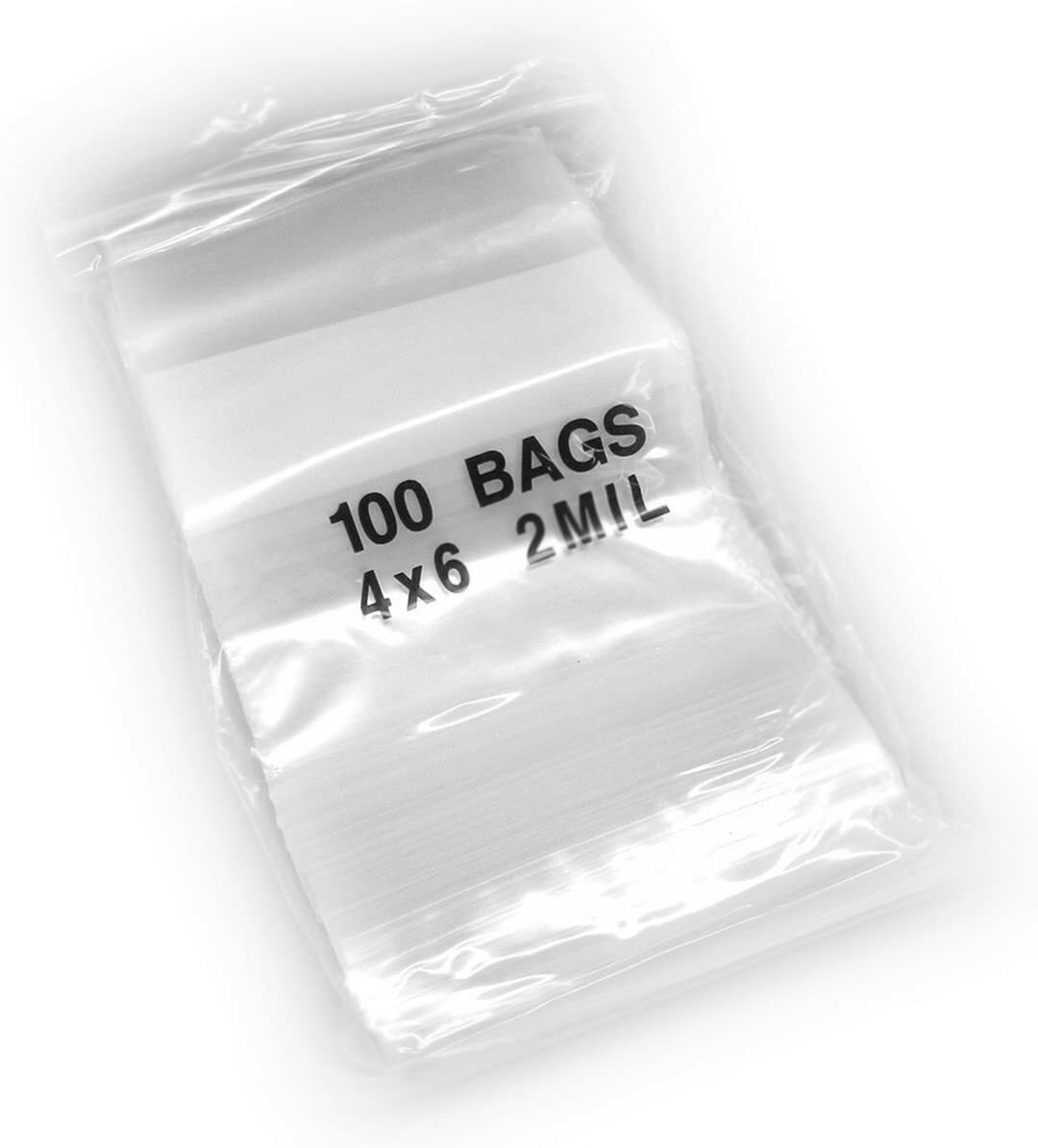 Zip Seal Lock Bags 4×6 100 Clear 2 Mil Reclosable Poly Bag 4″ x 6″ Poly Baggies