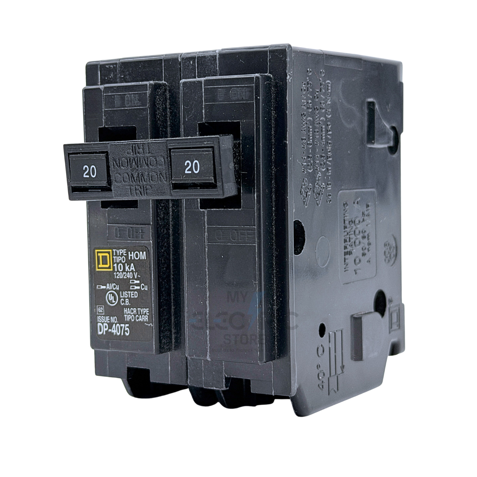 Square D HOM220 20A 2-Pole Circuit Breaker Plug-In 120/240V UL HACR NEW