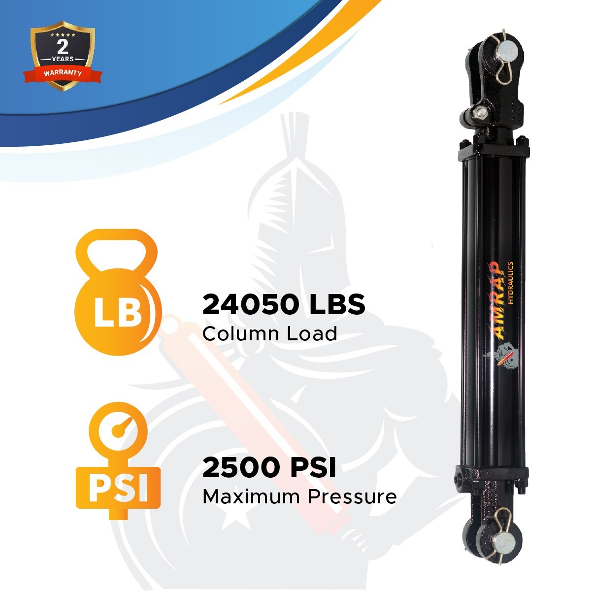 3.5x8A Hydraulic Cylinder 3.5″ Bore 8 ASAE” Stroke Tie-Rod Cylinder