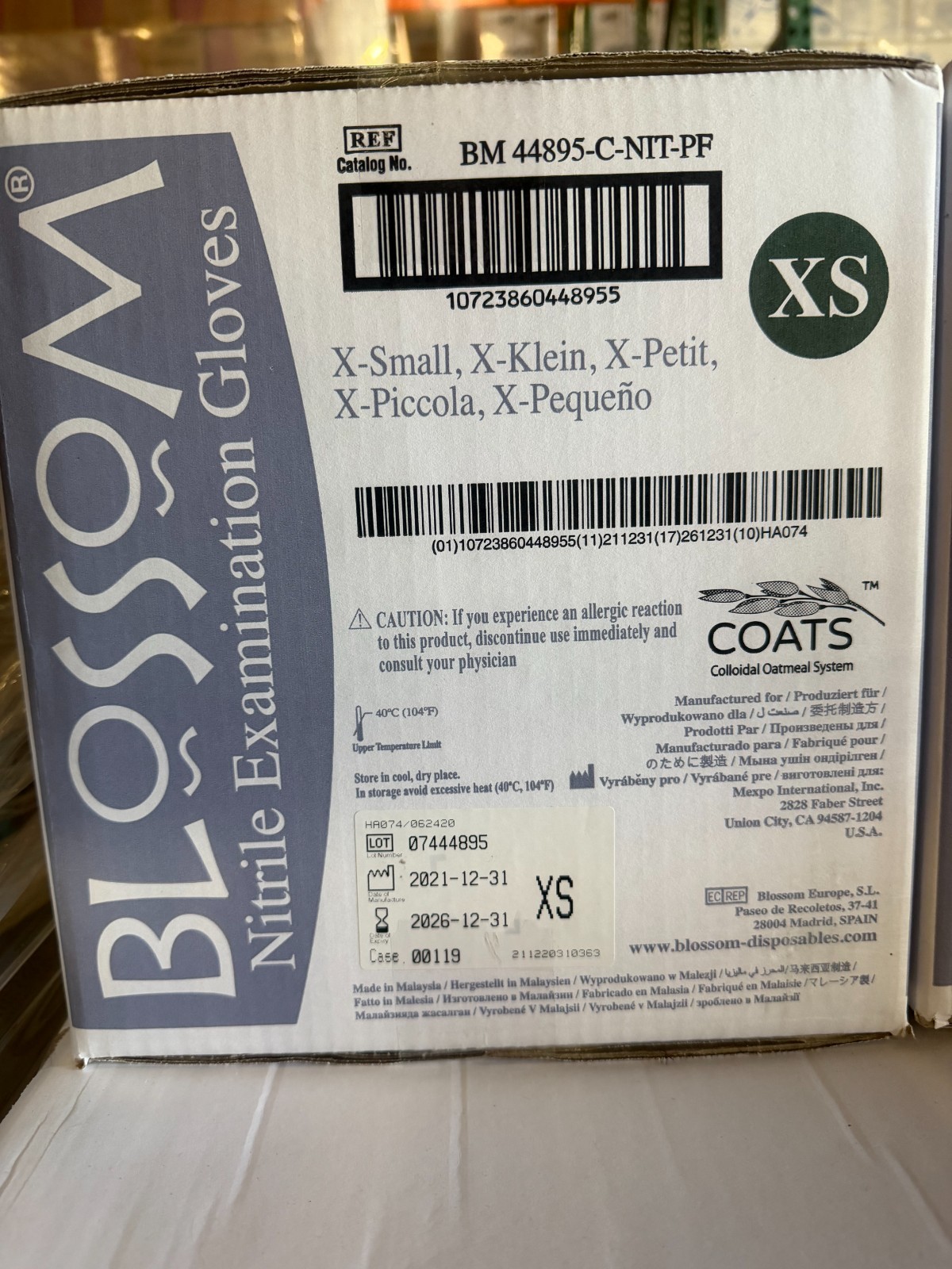 Blossom BM-44895-C-NIT-PF Nitrile Gloves C.O.A.T.S. | XSmall | Case of 2000