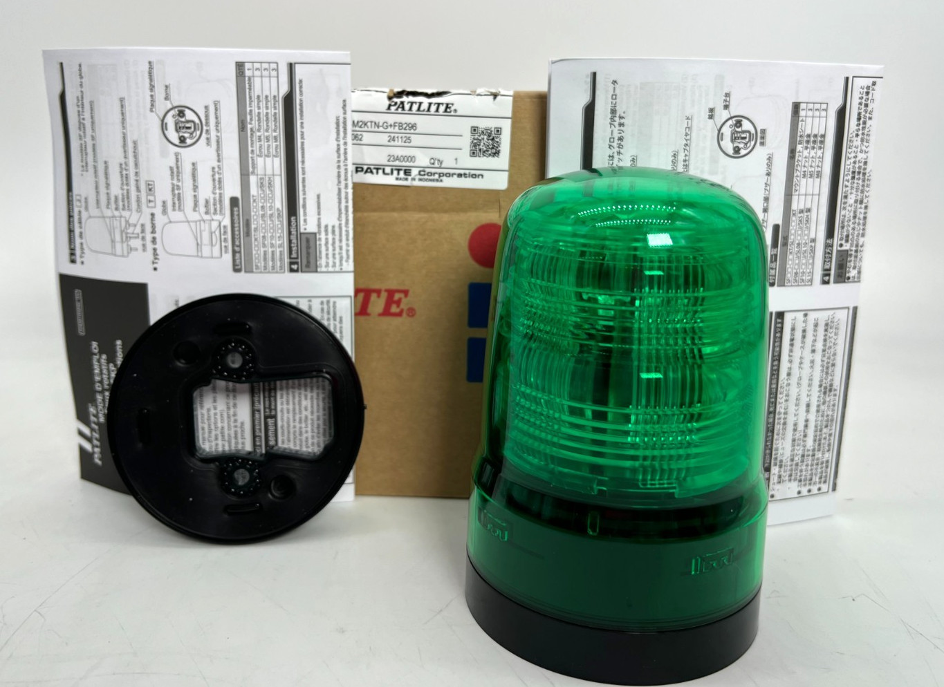 NEW Patlite SF08-M2KTN 80mm LED Green Beacon Signal Generator Flashing Light