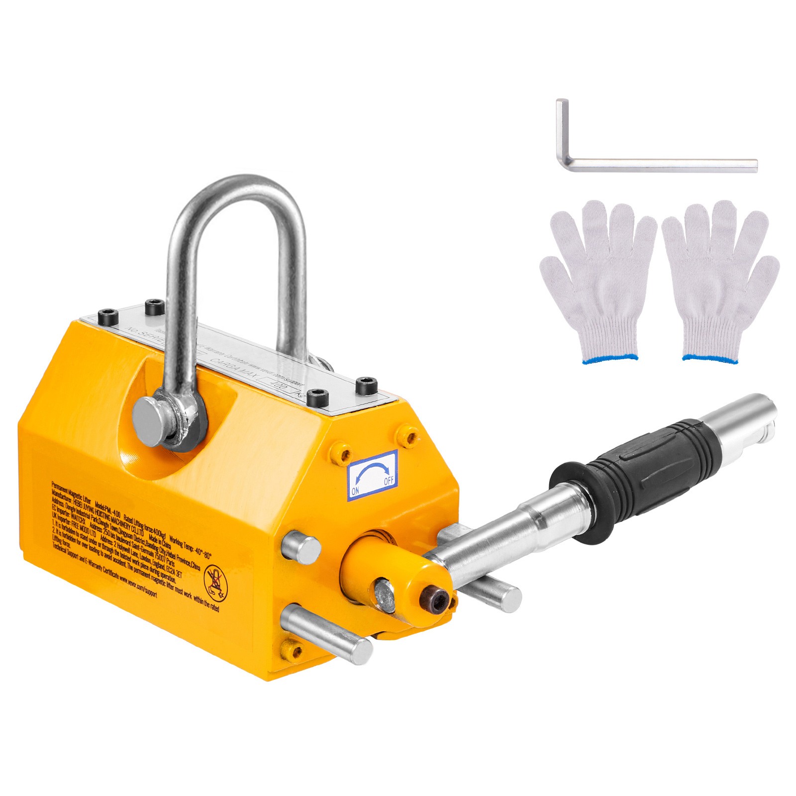 Uimoso Permanent Magnetic Lifter Lifting Magnet 1320 lbs/600 kg Neodymium Hoist