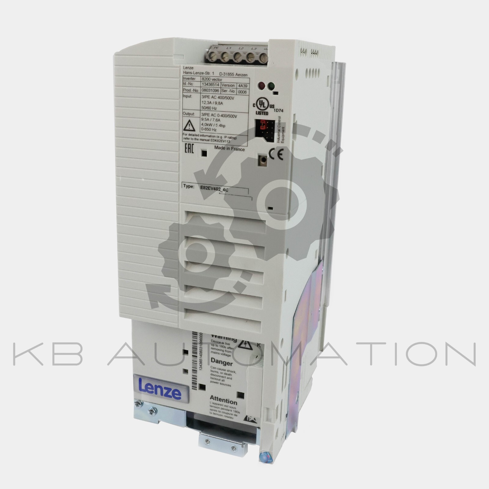 E82EV402K4C (13141964) Lenze 8200 vector frequency inverter, 3PH, 400/500V, 4kW