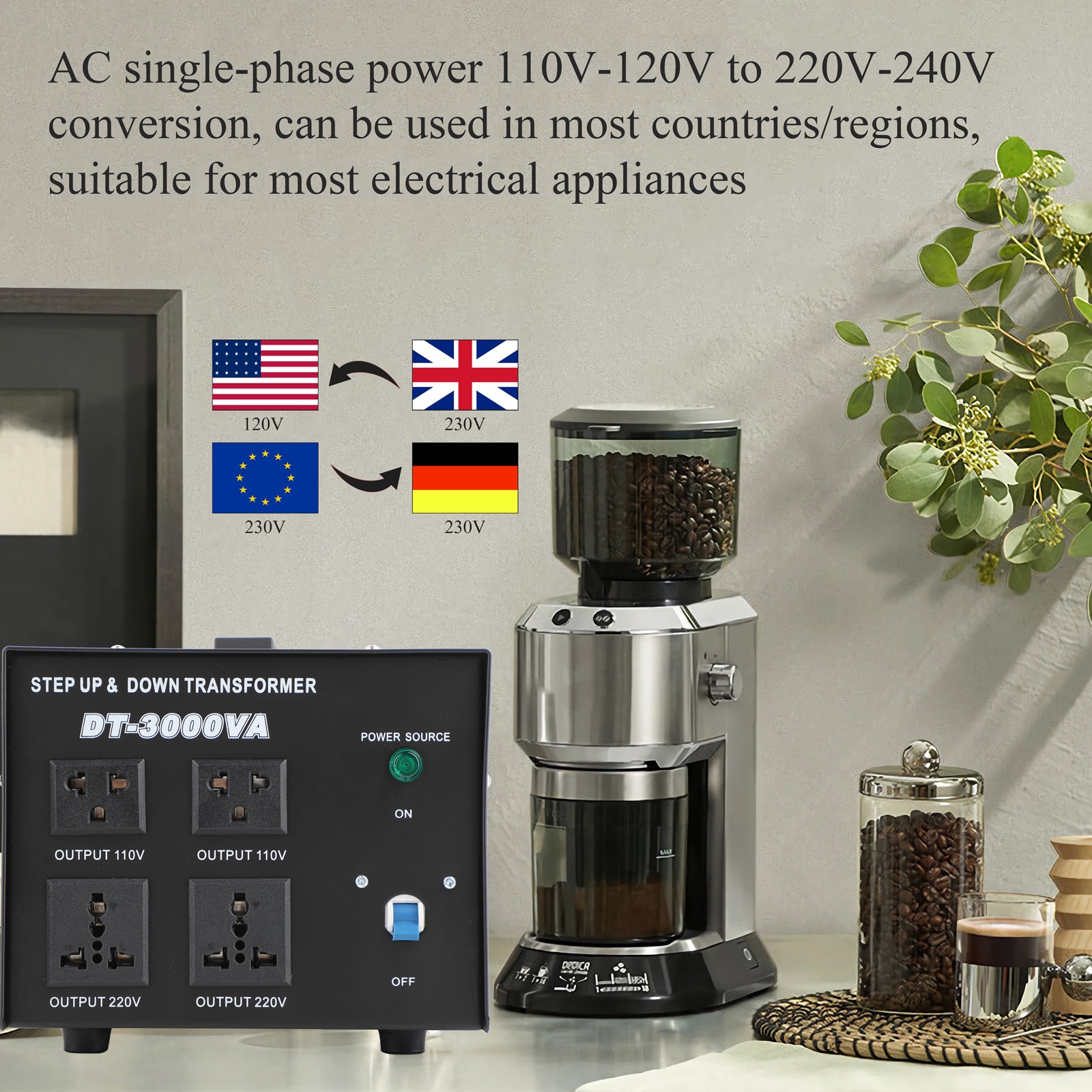 New Design Voltage Transformer Converter Step Up Step Down 500W AC 110V to 220V