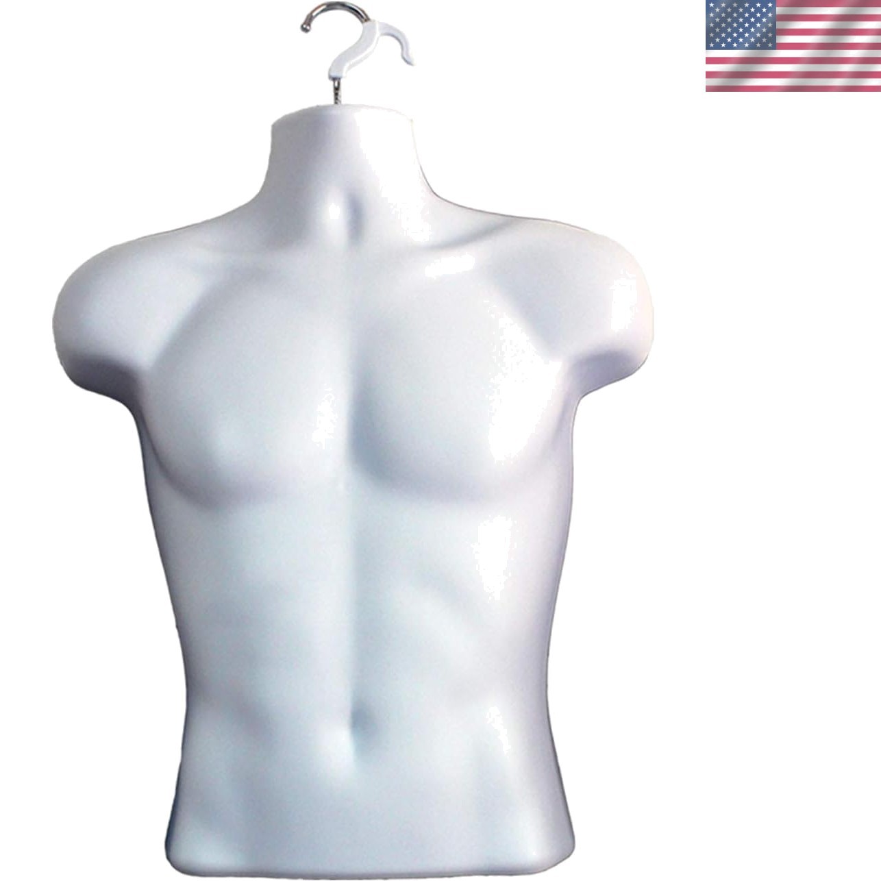 Elegant Male Mannequin Torso – Hollow Back Dress Form for T-Shirt Display