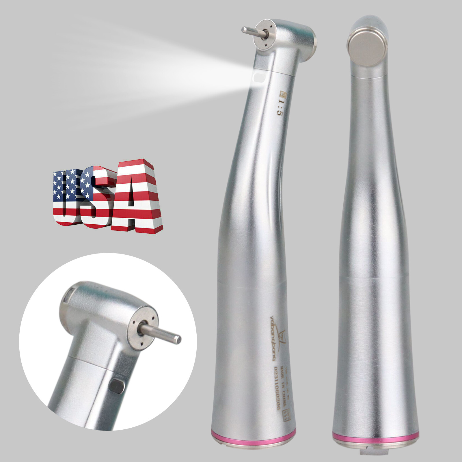 NSK Ti-Max Z95L Style 1:5 High Speed Electric Handpiece Fiber Optic Contra Angle