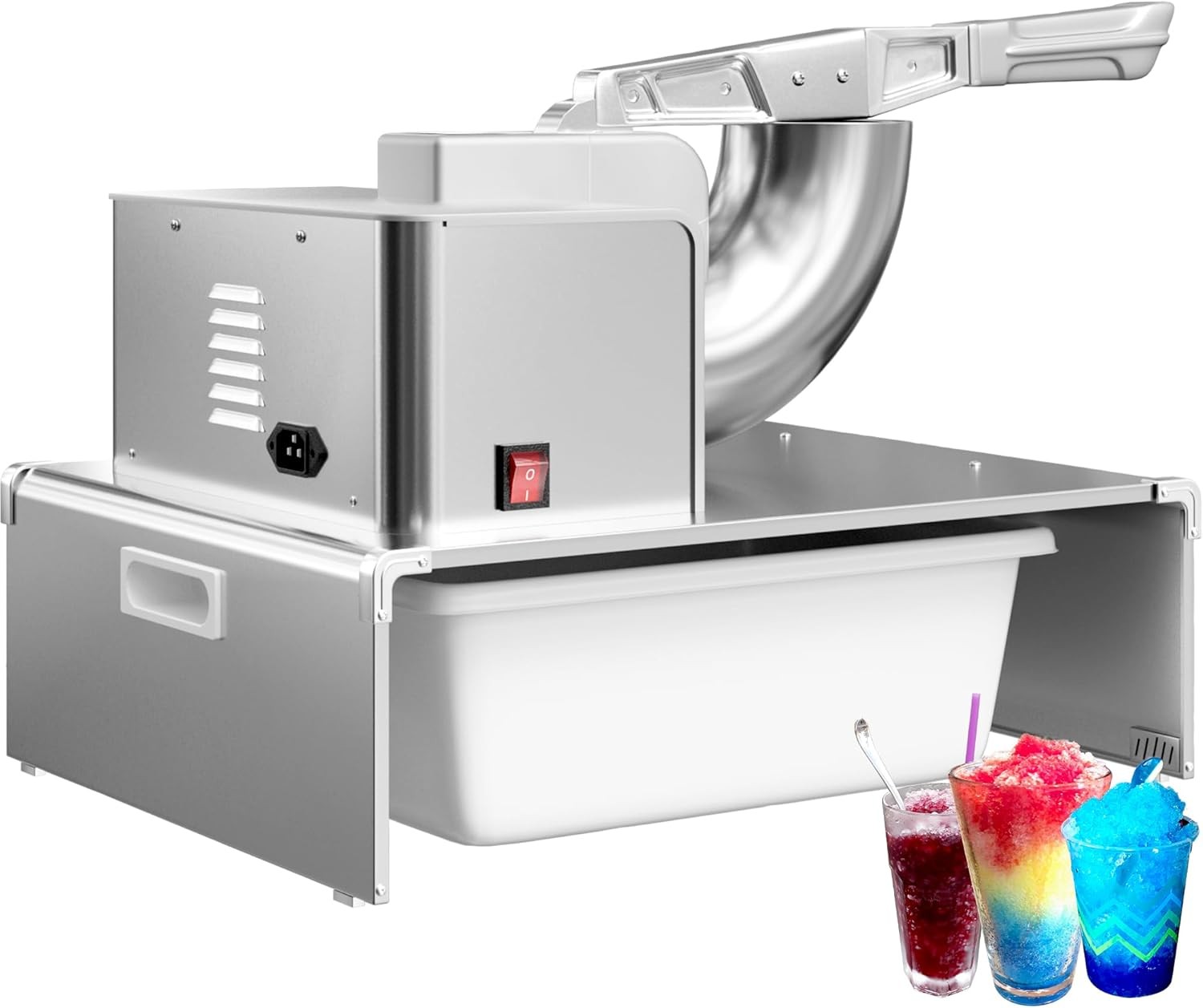 VALONDINO Snow Cone Machine 500LB/H Commercial Ice Crusher