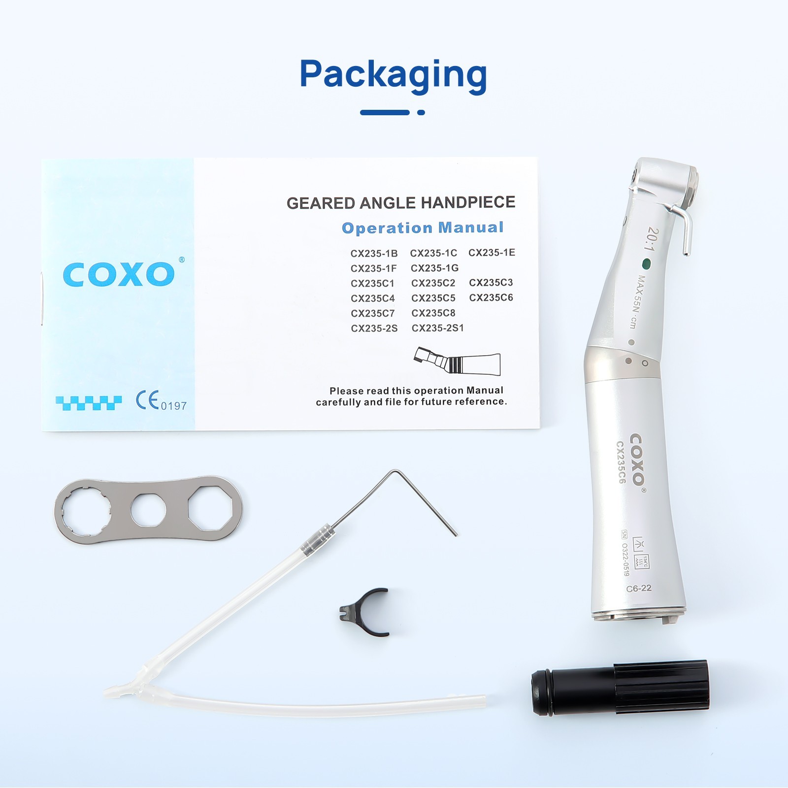 COXO Dental Implantation System With 20:1 Fiber Optic Contra Angle Handpiec