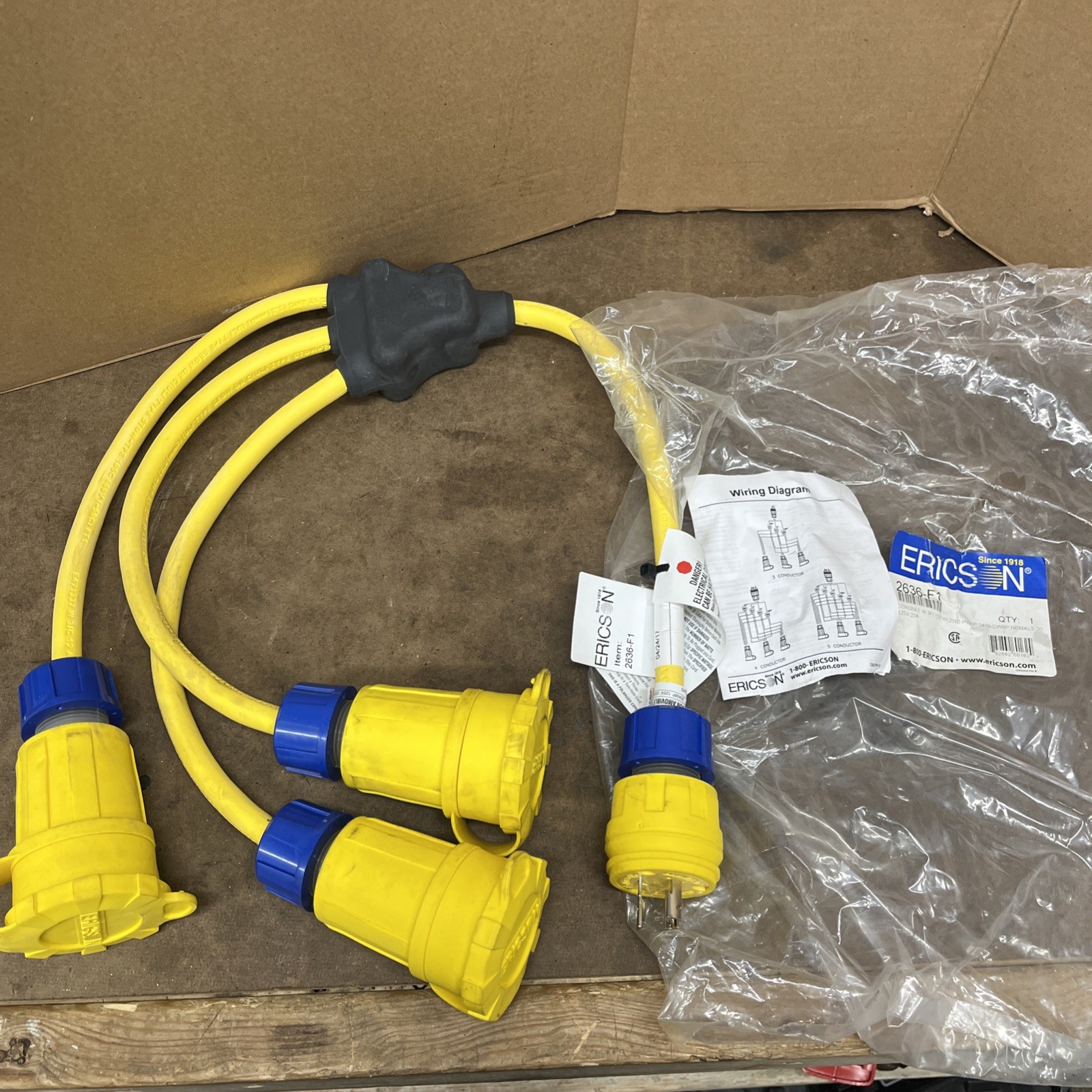 Cordset W 3Ft 12/3 W/ 2310-Pw6P 2410-Cw6P Nemal5-20 125V 20A