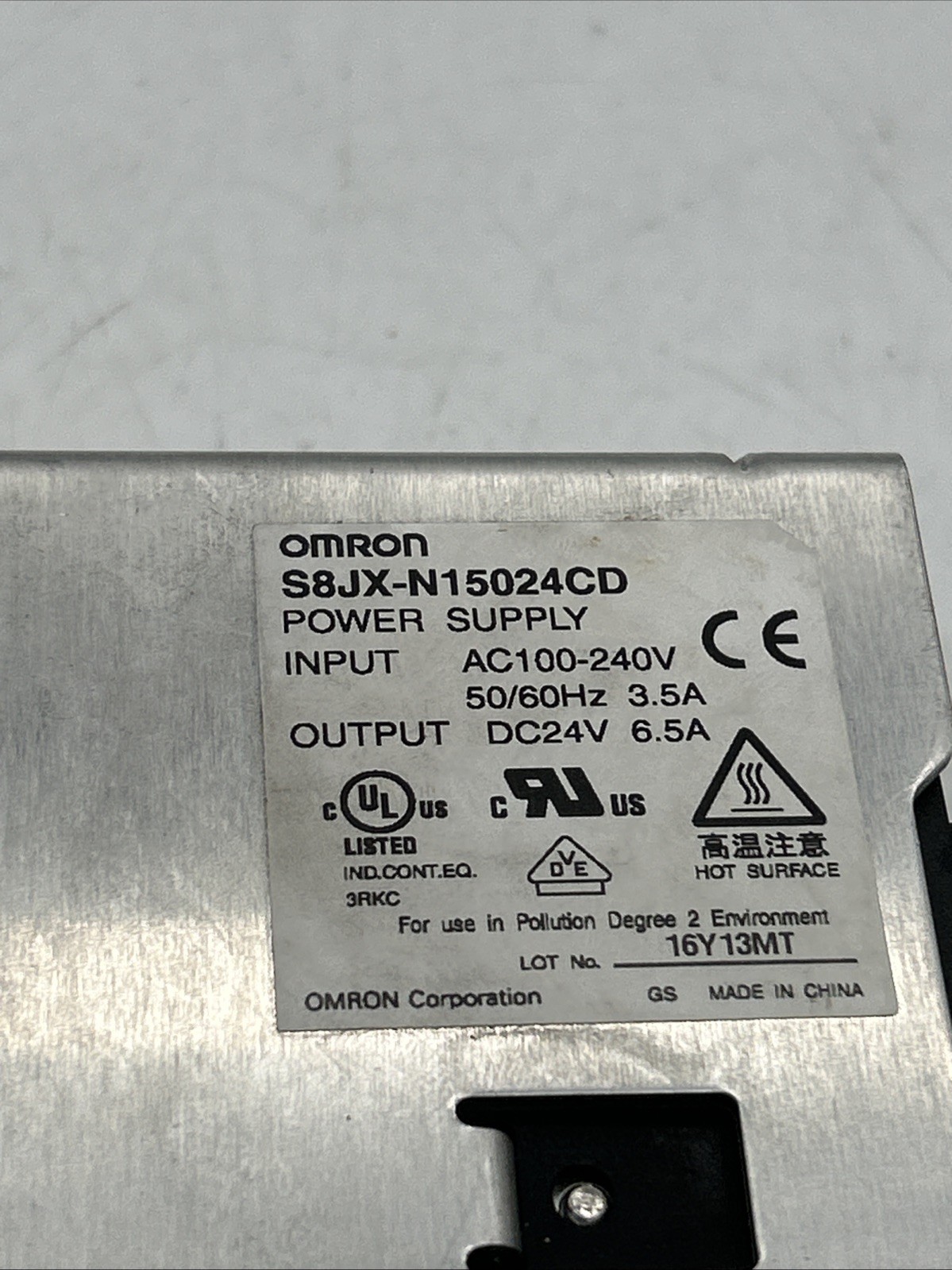 OMRON,S8JX-N15024CD,POWER SUPPLY AC 100-240V DC24V See Pics