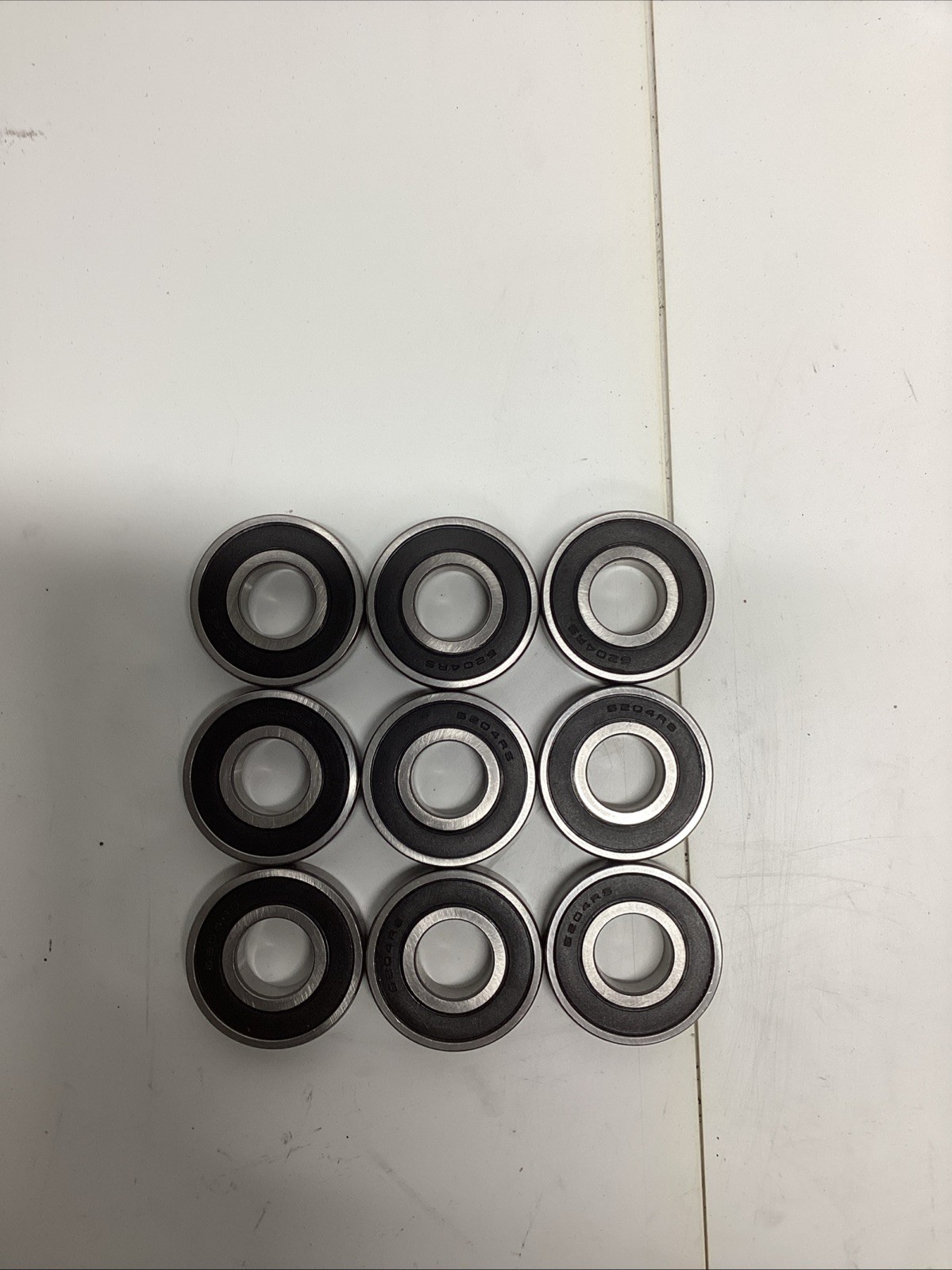 (lot Of 9) 6204-RS High Quality Ball Bearings T-522