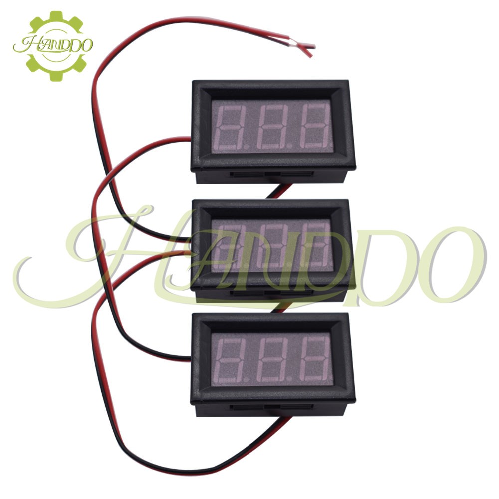 6× Blue DC 4.5-30V LED 3Digital Display Voltage Meter Voltmeter Panel Motorcycle