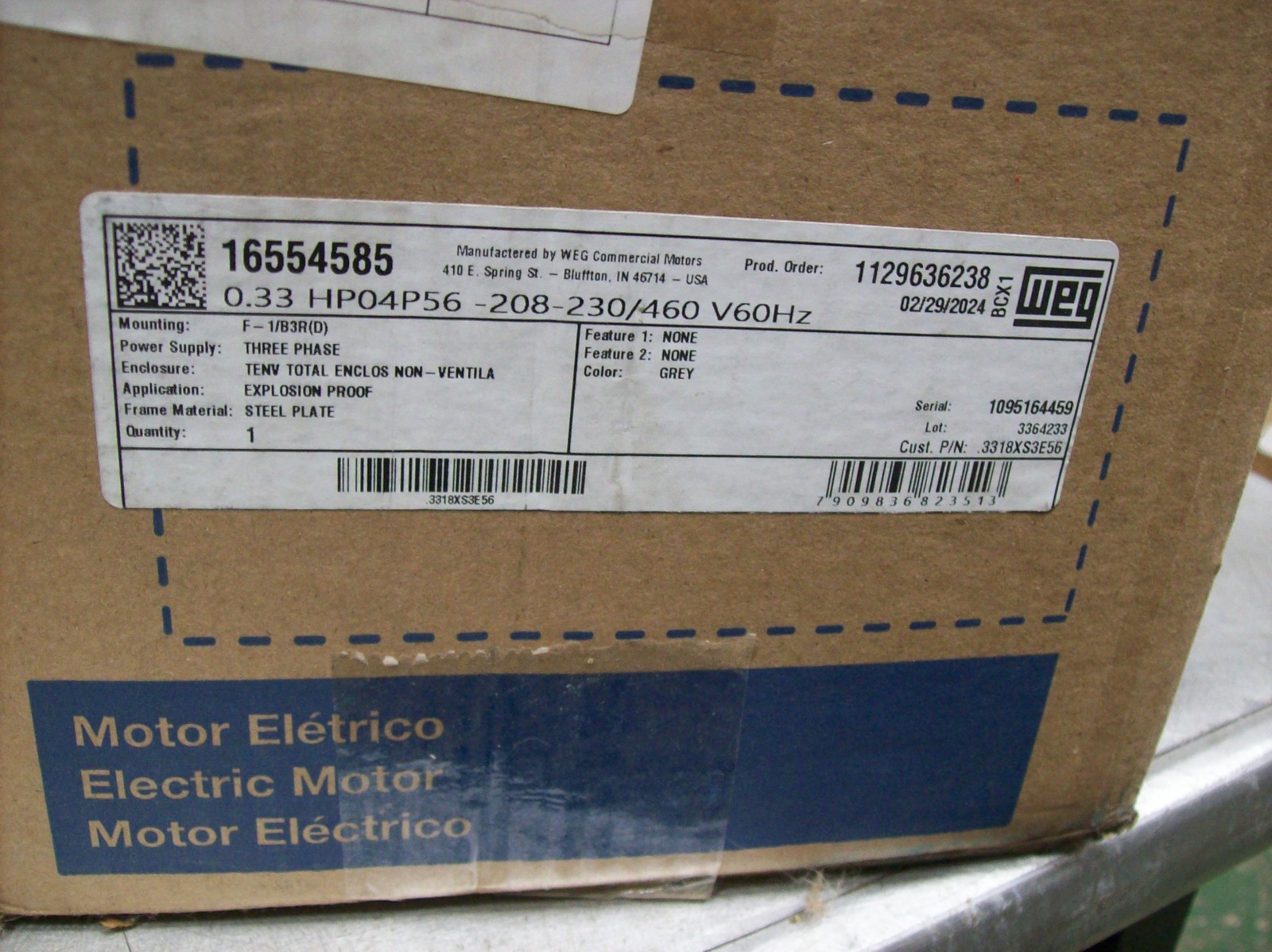 WEG Genuine Explosion Proof Electric Motor 16554585
