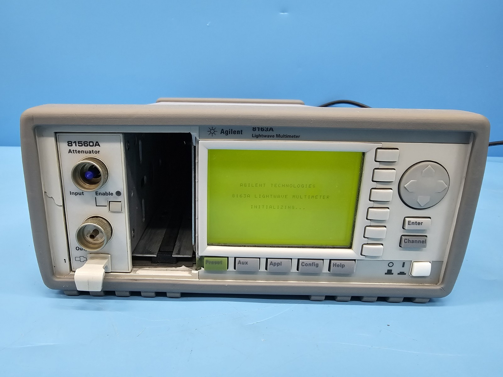 AGILENT 8163A Lightwave Multimeter , 81560A Optical Attenuator /w 11593A
