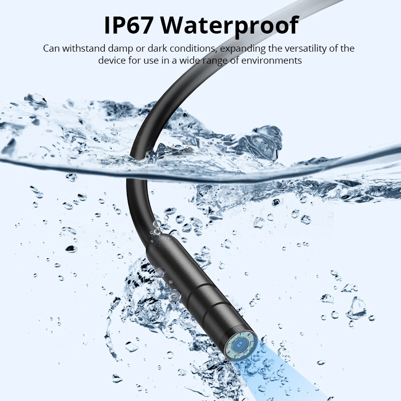 LCD Endoscope 1080P HD Industrial Borescope 4.3inch 8mm Inspection Snake Camera