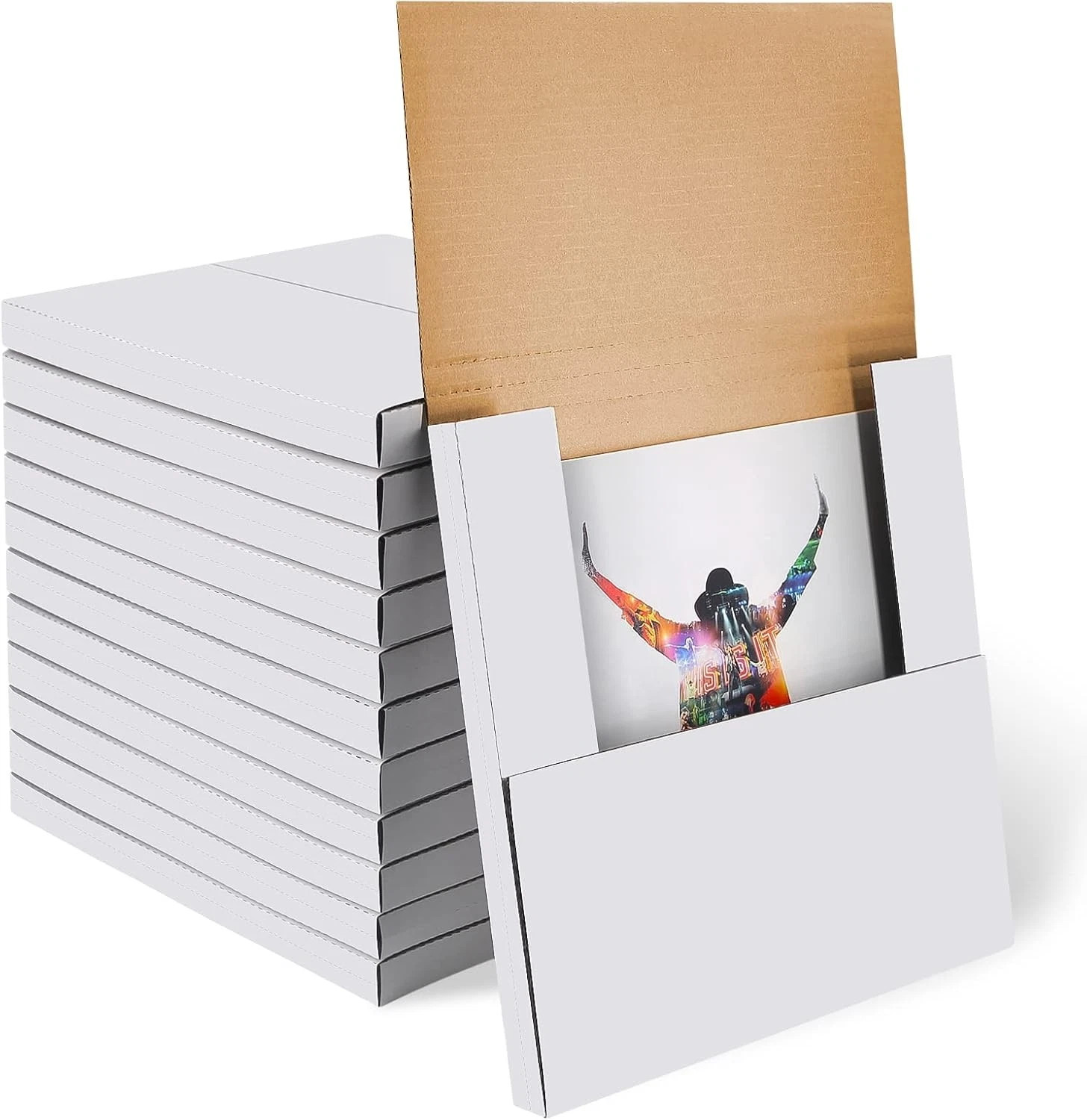 100x White Vinyl Record LP Shipping Mailer Boxes 12.5″x12.5″x1″ Album Paper Box