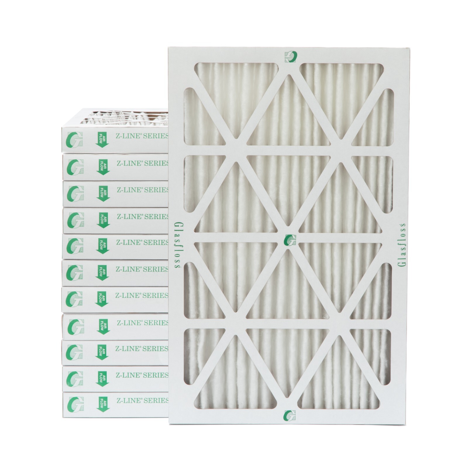 16x25x2 MERV 13 Pleated Air Filters by Glafloss. 12 Pack