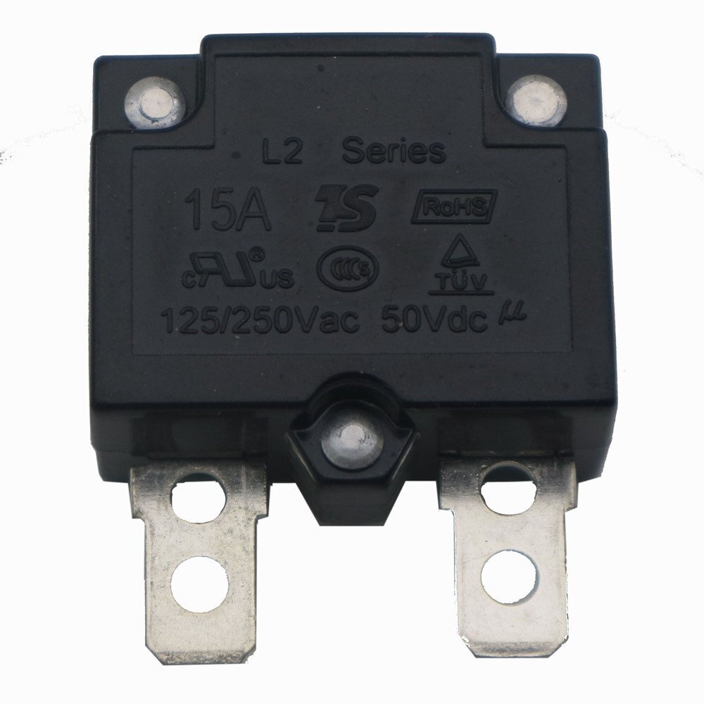 2 Uds 15A 125/250Vac 50Vdc Rele De Reinicio Automatico Fusible Interruptor Te…