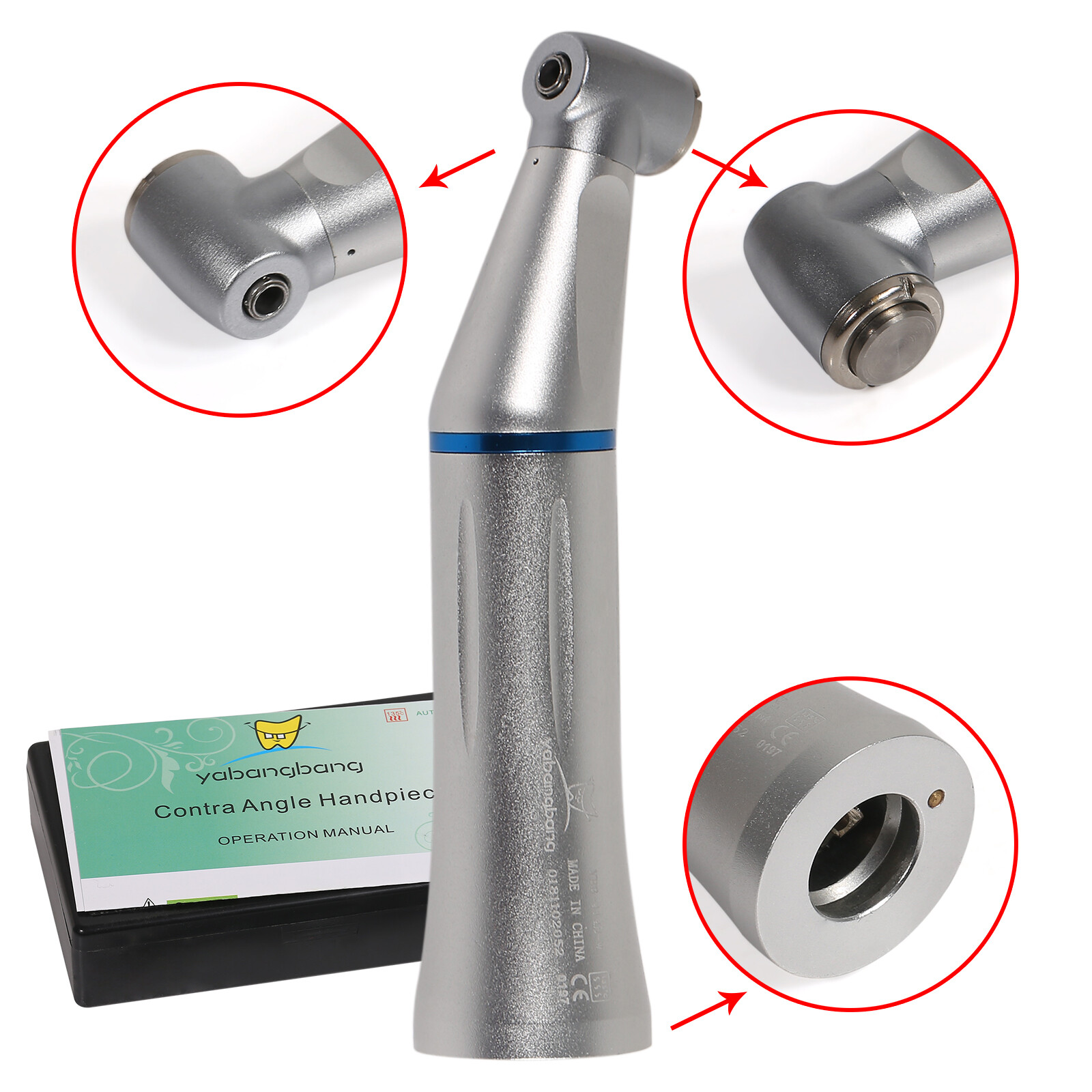 Dental Internal Spray Low Speed Contra Angle/Straight /Air Motor Handpiece 4H pr