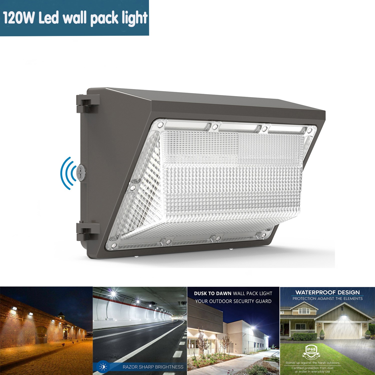 120W Led Wall Pack Light Outdoor Commercial Industrial Security Wall Light 5000K