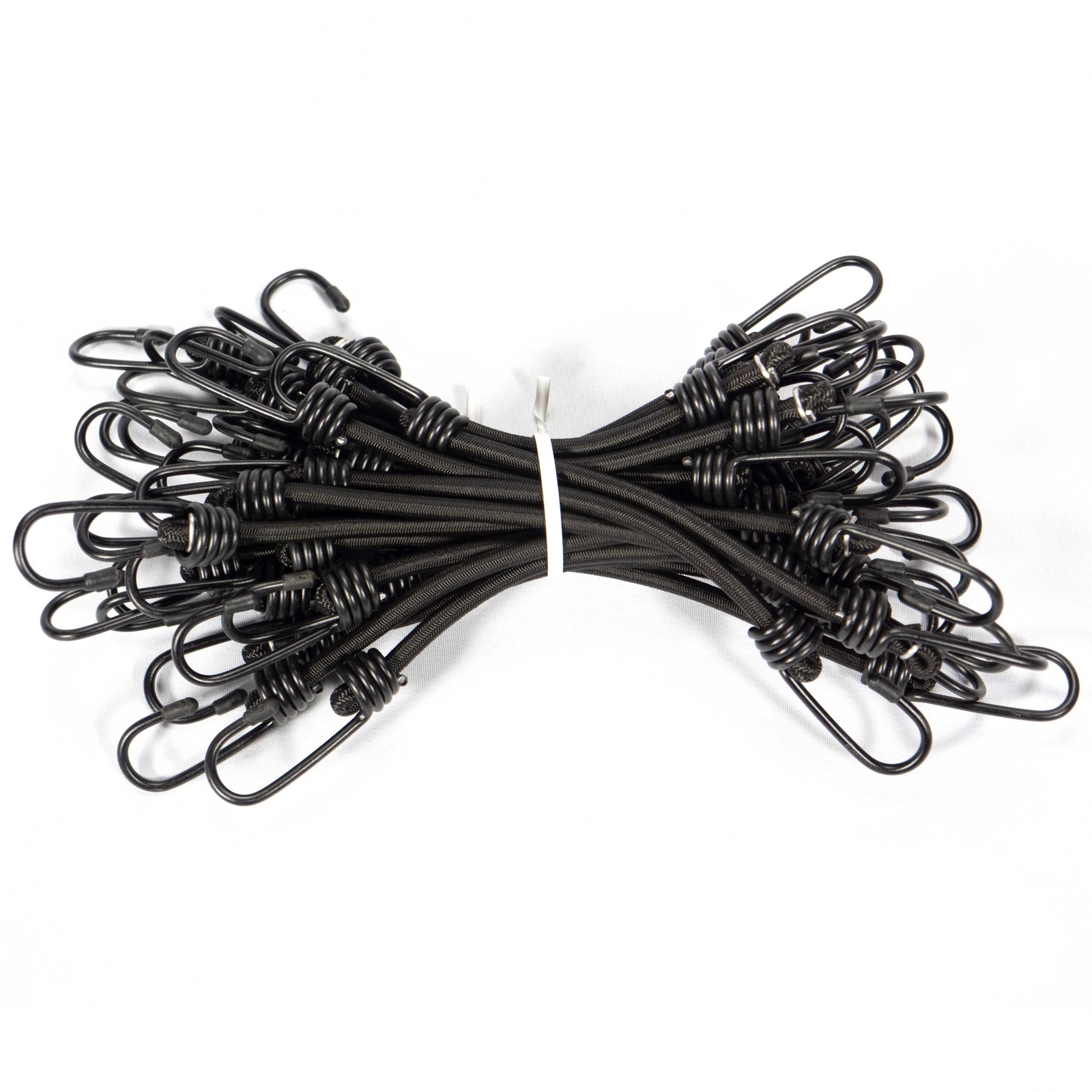3/8 Inch x 18 Inch Black Bungee Cords Bundle of 25