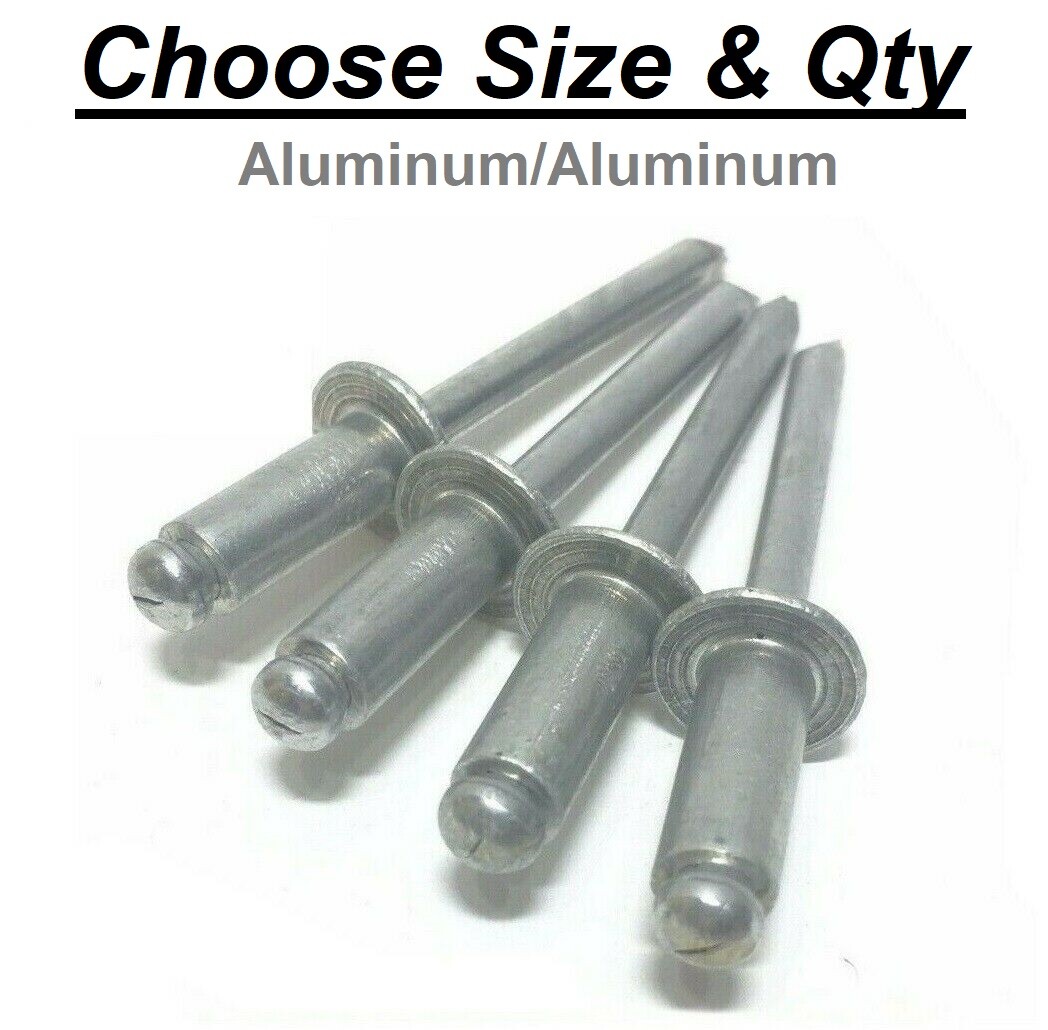 All Aluminum Pop Blind Rivets Dome Head (Choose: 3/32″ 1/8″ 5/32″ 3/16″ 1/4″ )