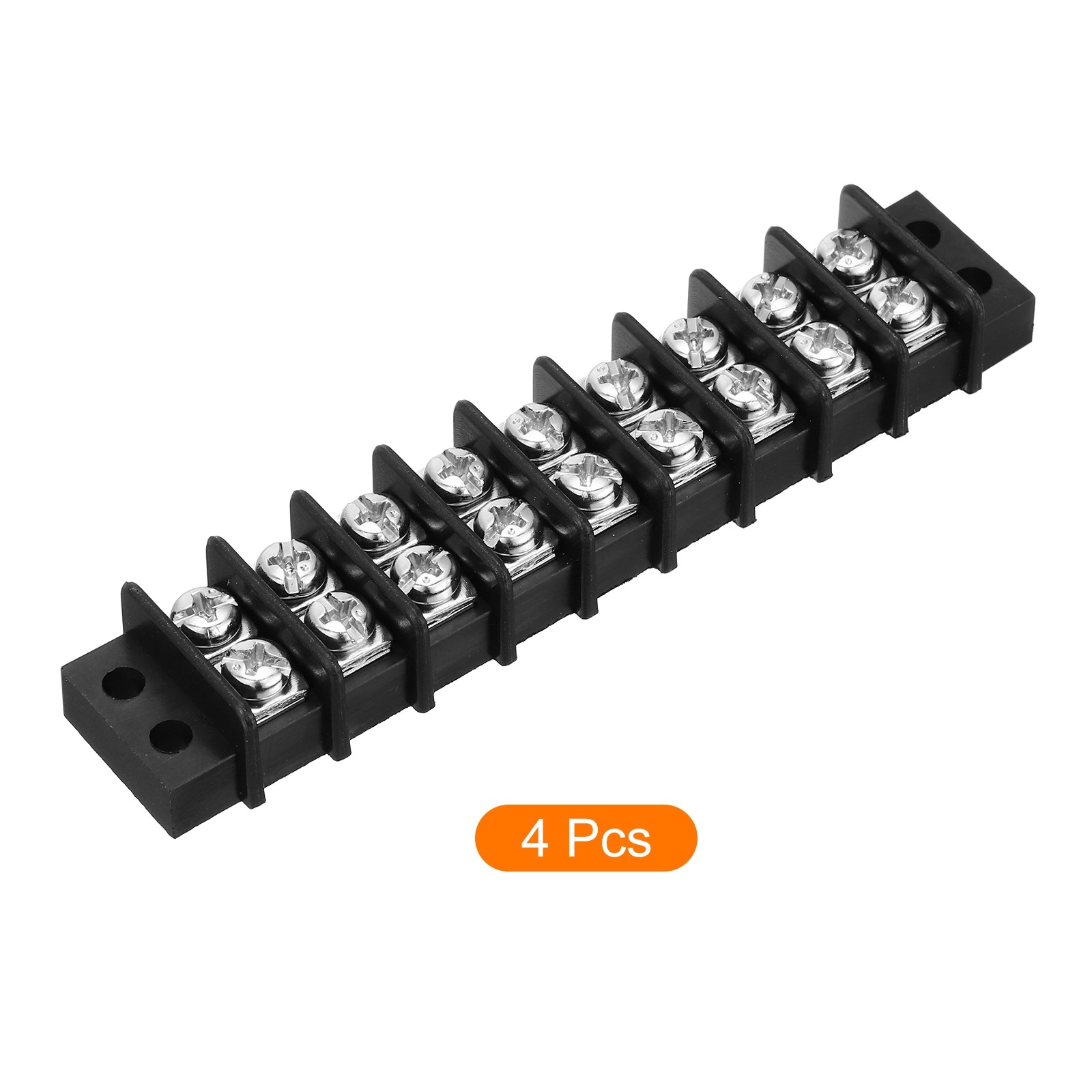 4 Pcs 9 Positions Terminal Block 300V 20A 9.5mm Pitch Dual Rows Strip