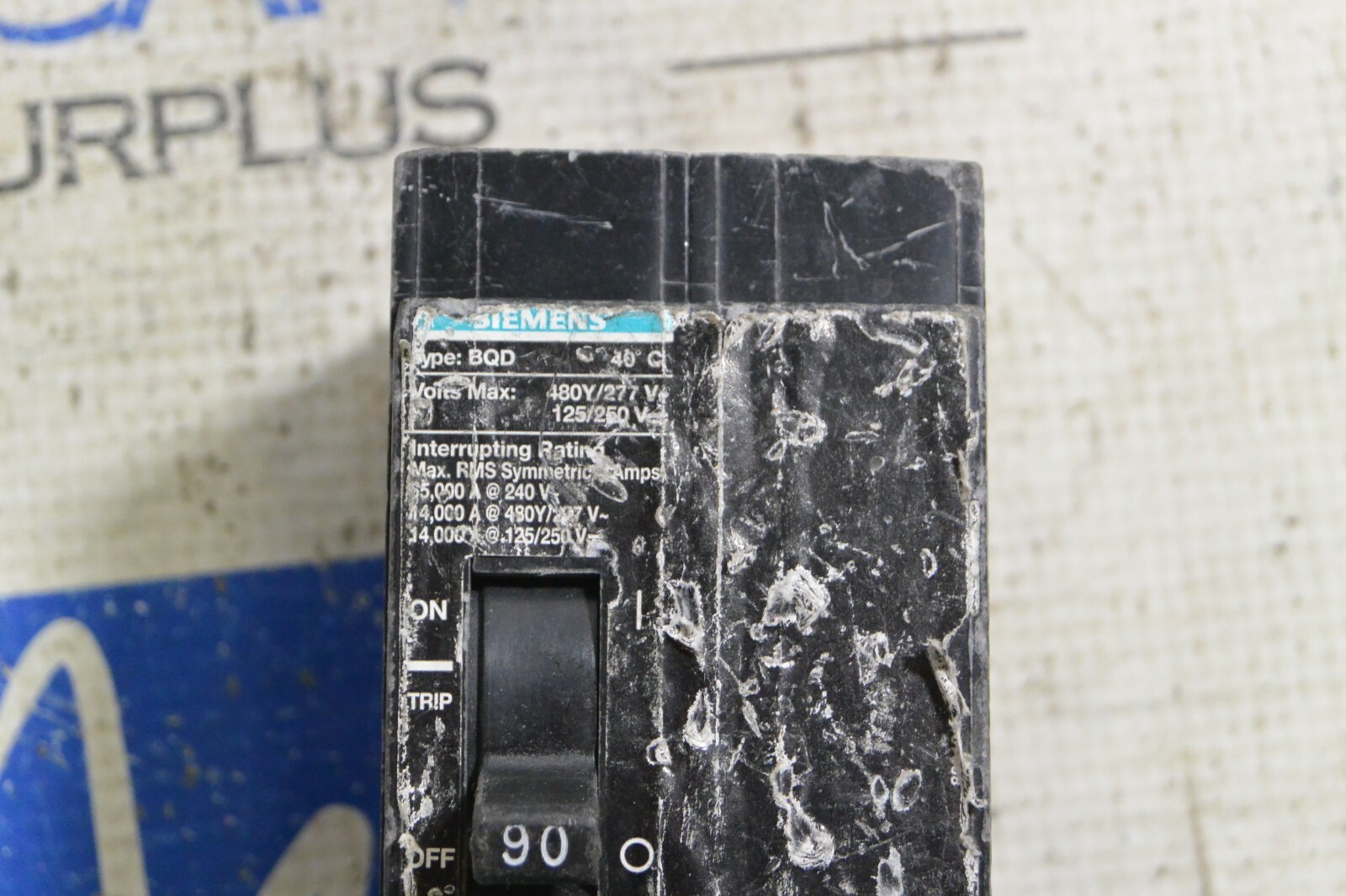 BQD290 Siemens ITE 2 pole 90 amp 480Y/277V Bolt on Circuit Breaker- TESTED