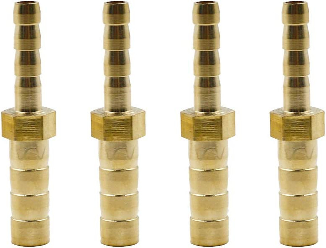 4PCS Brass Hose Brab 1/4 to 3/16 Brass Hose Barb Reducer Fitting B…